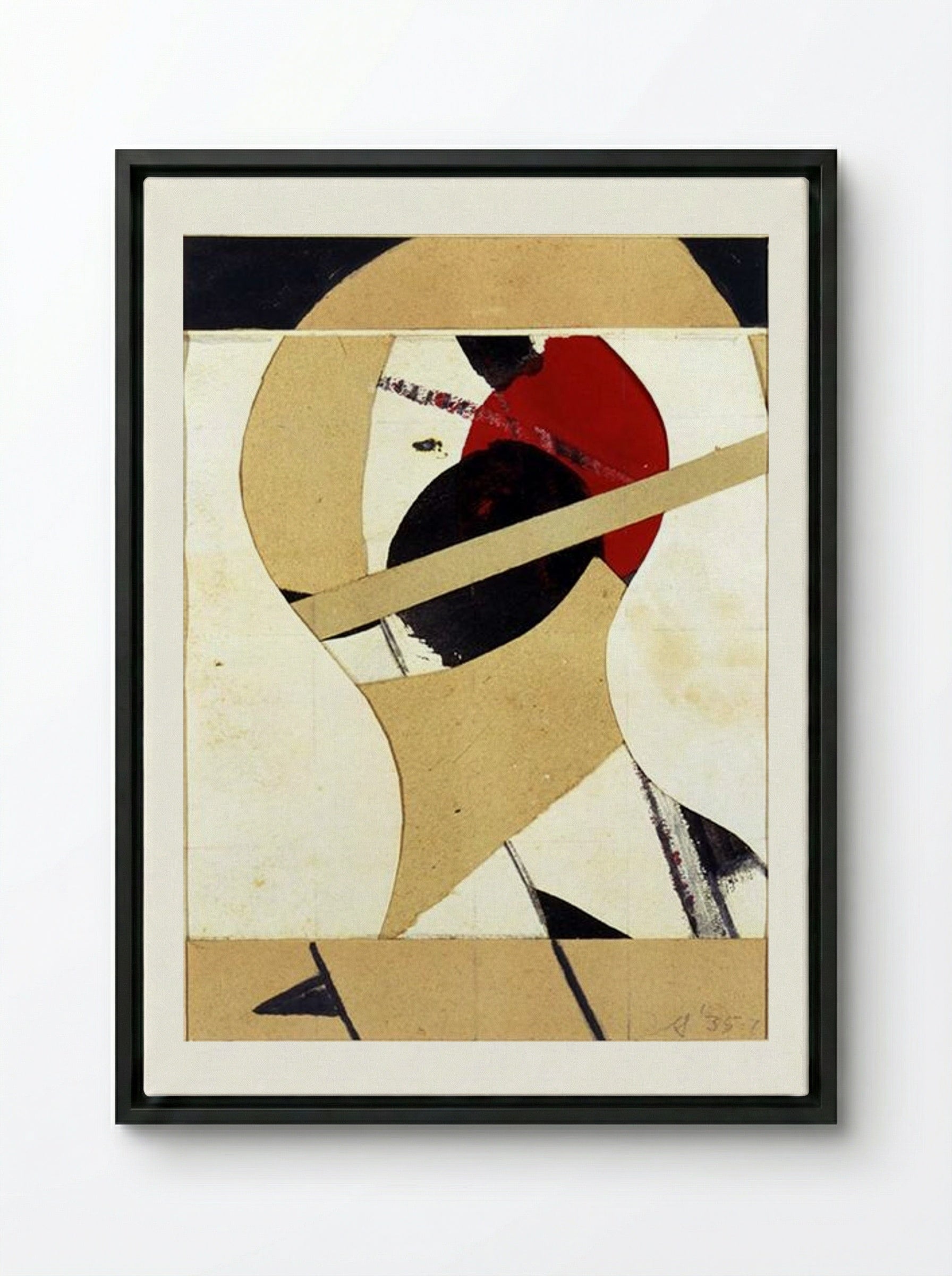 Untitled (35-7) - Balcomb Greene - Framed Canvas Black
