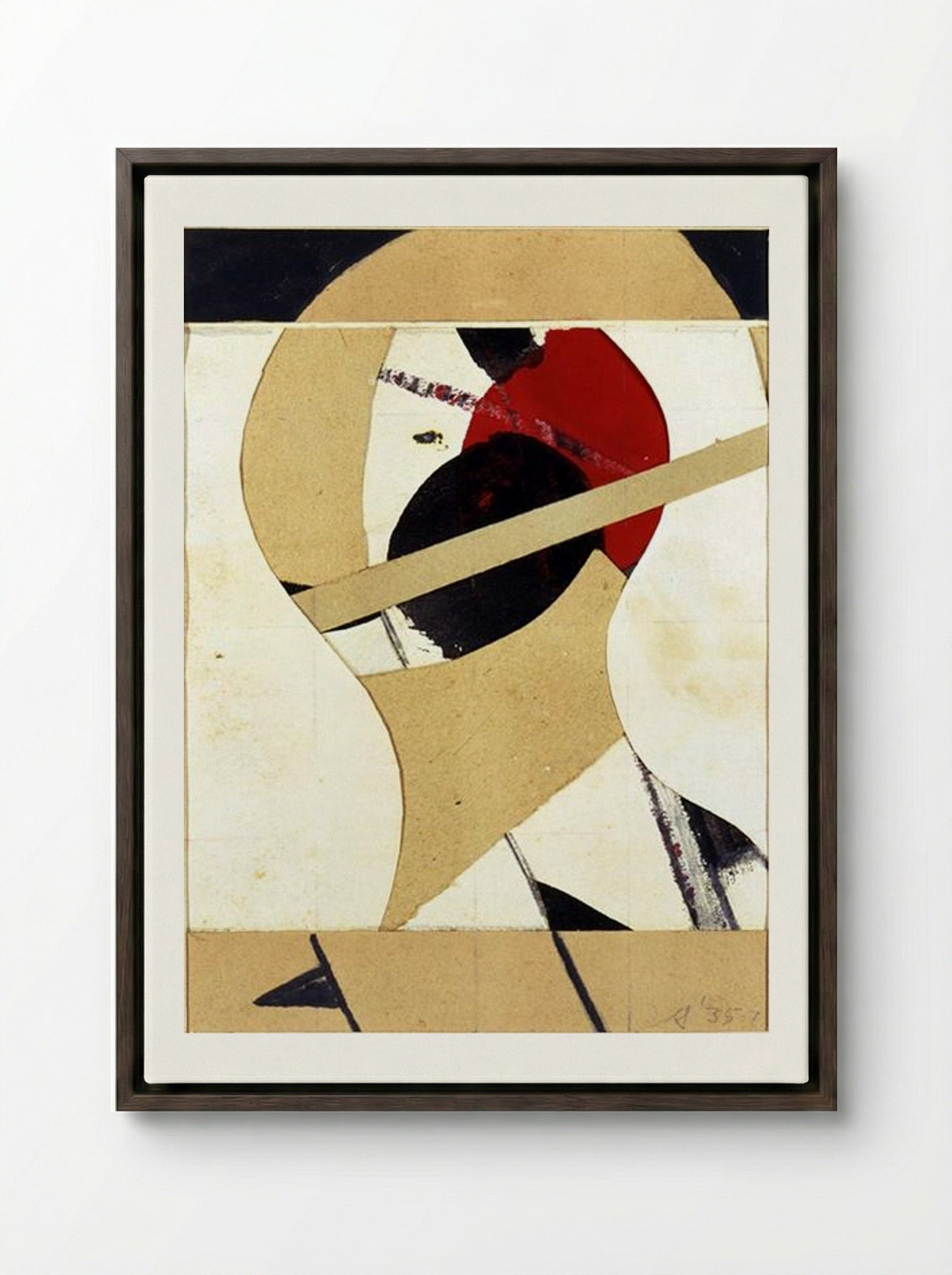 Untitled (35-7) - Balcomb Greene - Framed Canvas Dark Wood