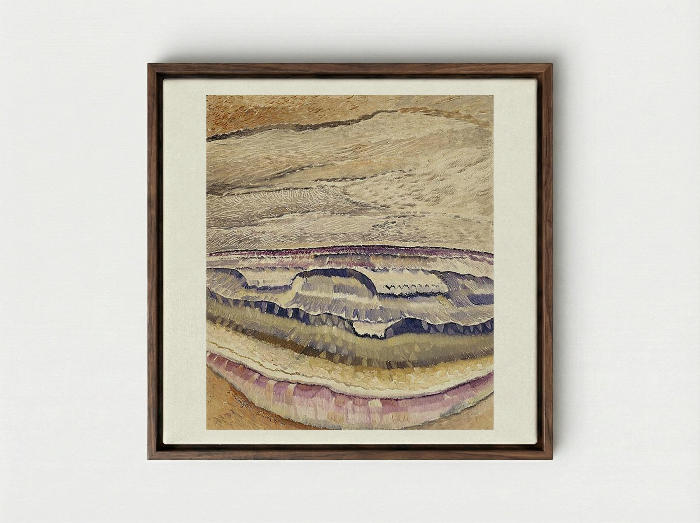 Sea Wave - Grace Cossington Smith - Framed Canvas Dark Wood
