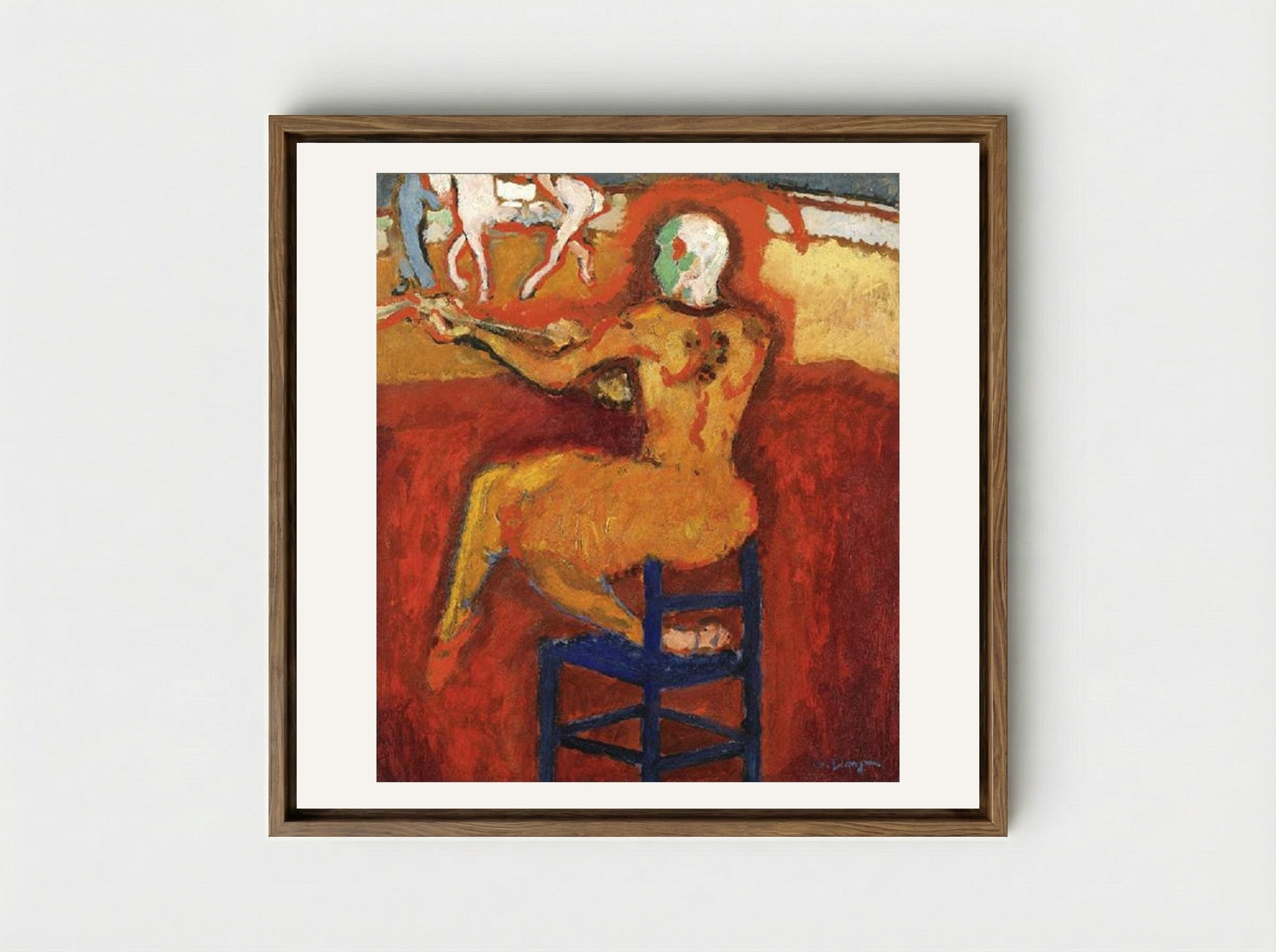The Red Clown - Kees van Dongen - Framed Canvas Wood