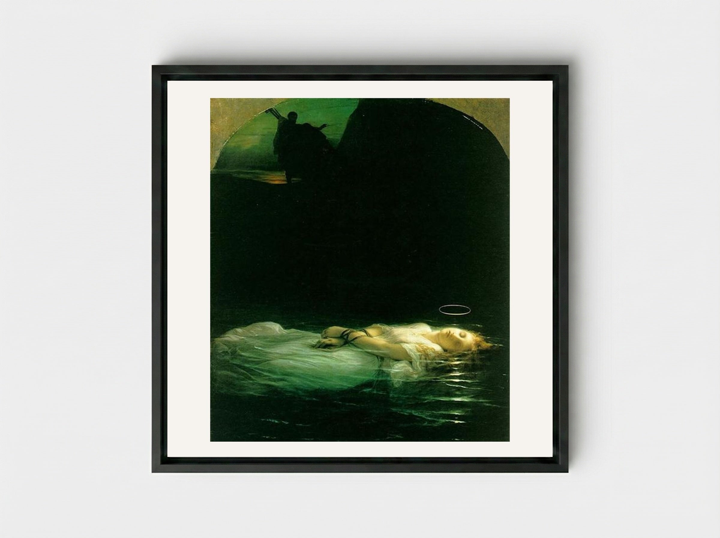 The Young Martyr - Paul Delaroche - Framed Canvas Black