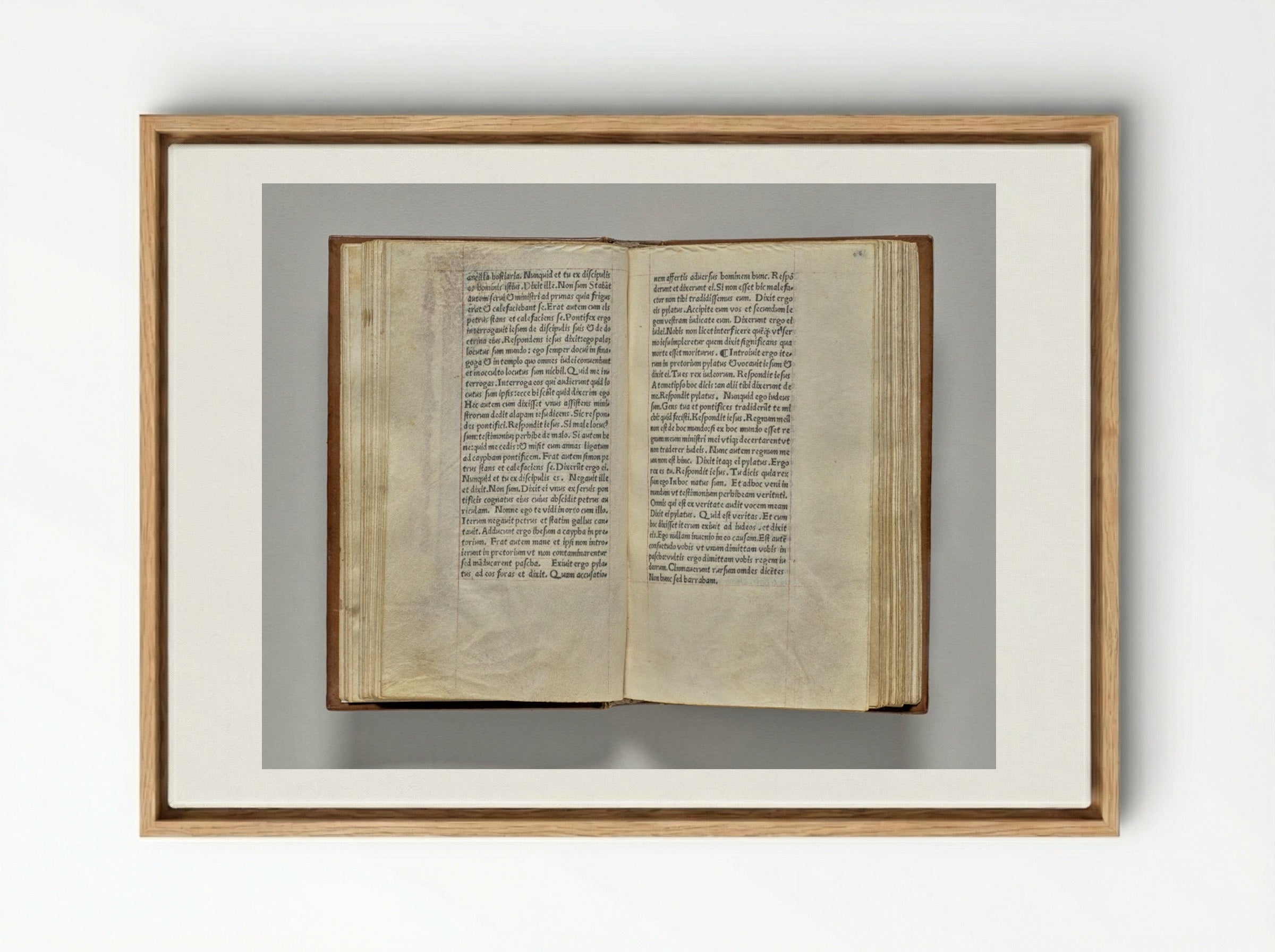 Printed Book of Hours (Use of Rome): fol. 95v - Guillaume Le Rouge - Framed Canvas Wood