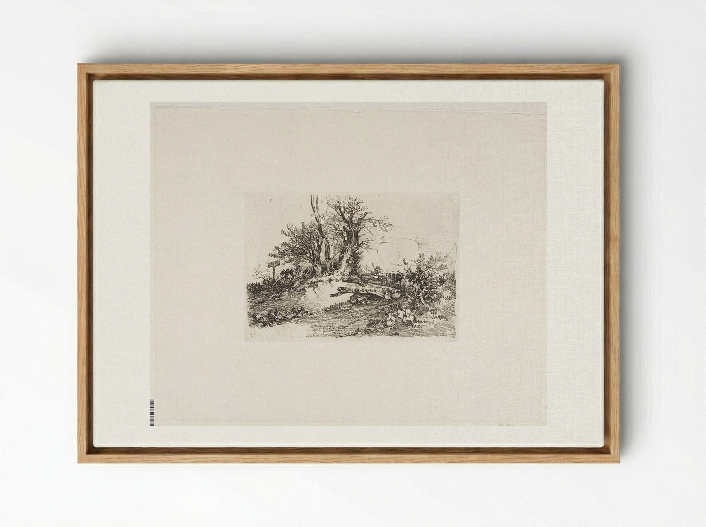 Trees on a Bank - John Crome - Framed Canvas Wood