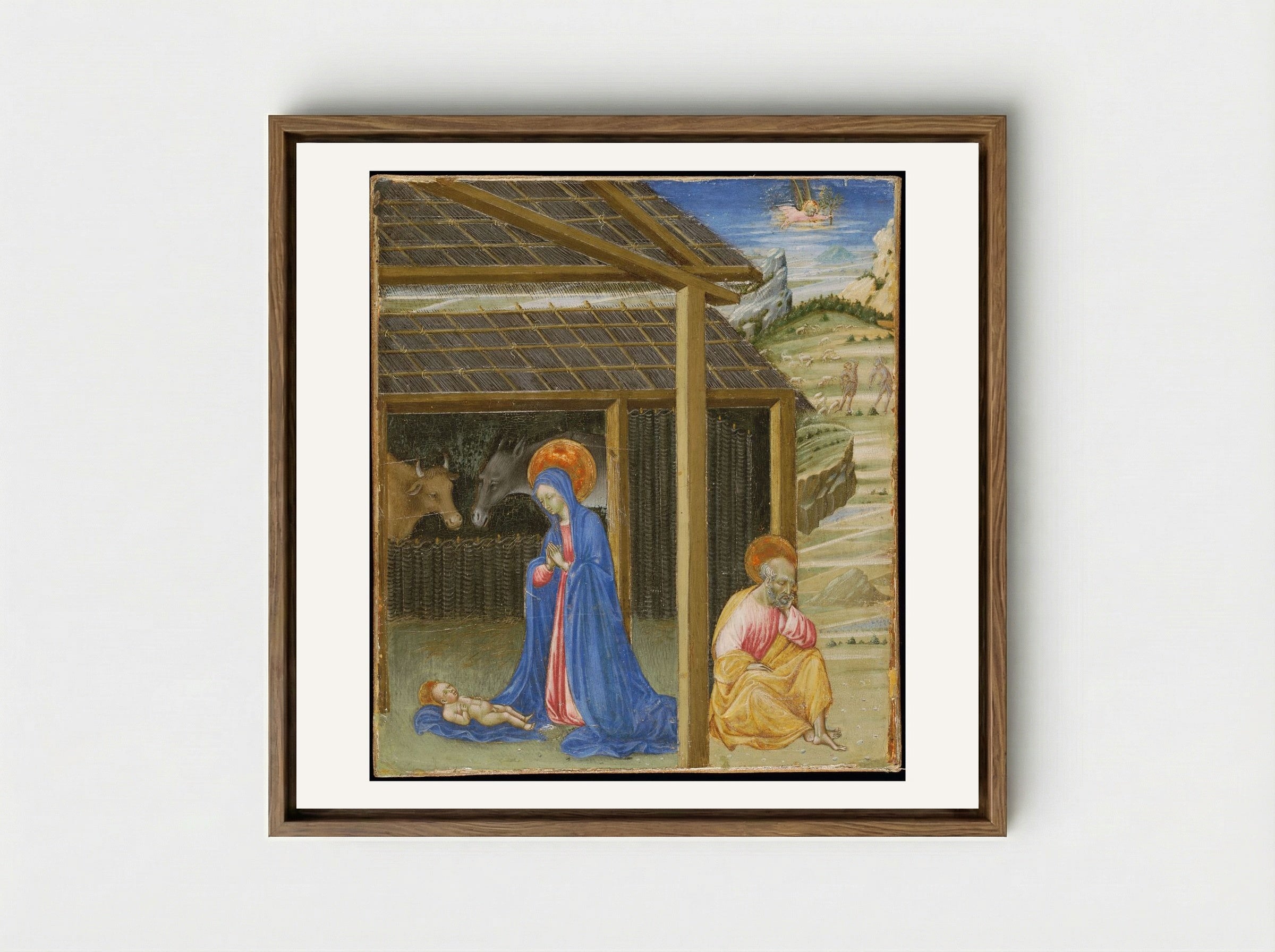 The Nativity - Giovanni di Paolo - Framed Canvas Wood