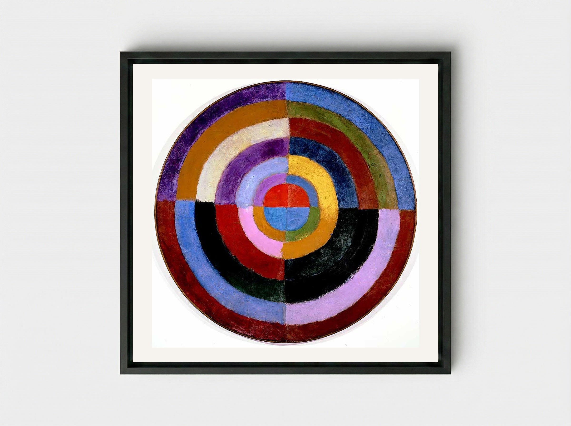 Premier Disque - Robert Delaunay - Framed Canvas Black