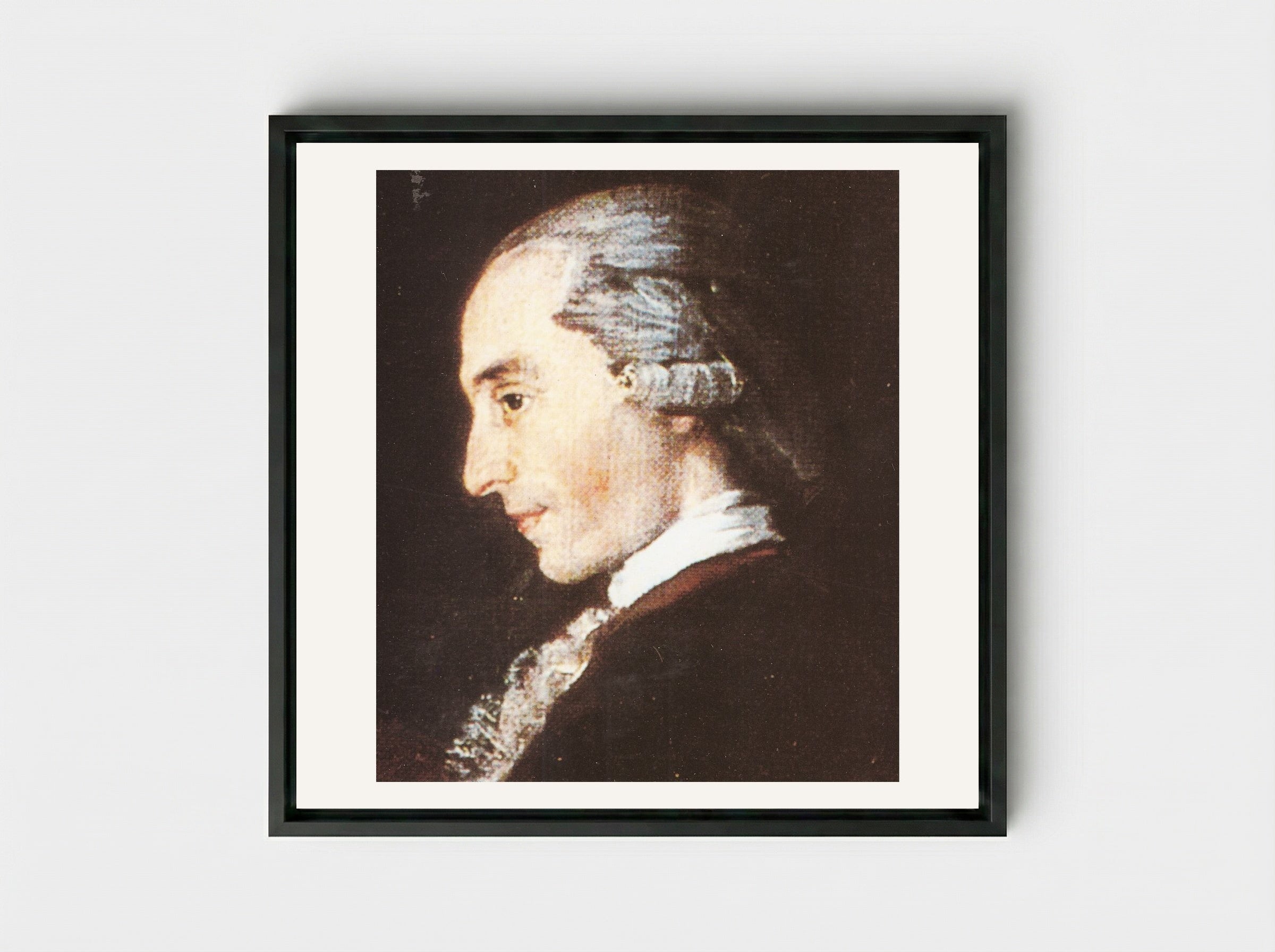 The Family of the Infante Don Luis (Detail) - Francisco Goya - Framed Canvas Black