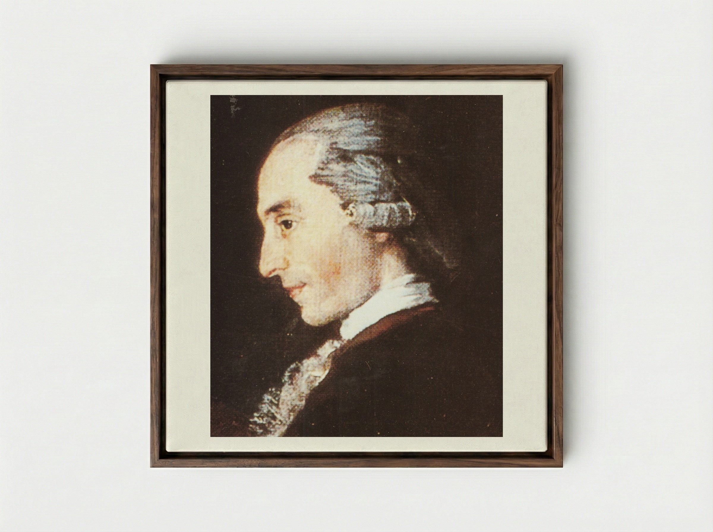 The Family of the Infante Don Luis (Detail) - Francisco Goya - Framed Canvas Dark Wood