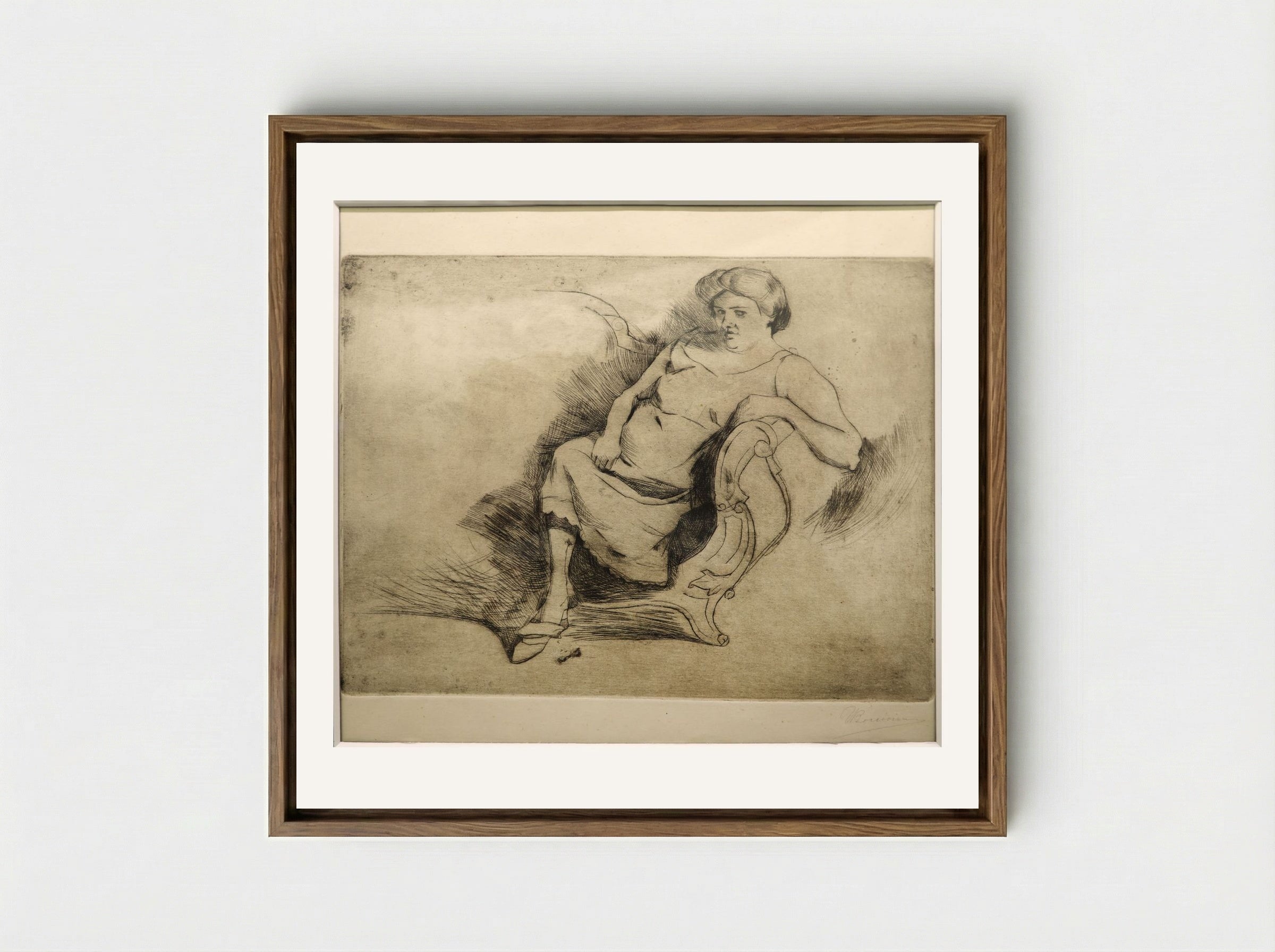 Gisella - Umberto Boccioni - Framed Canvas Wood