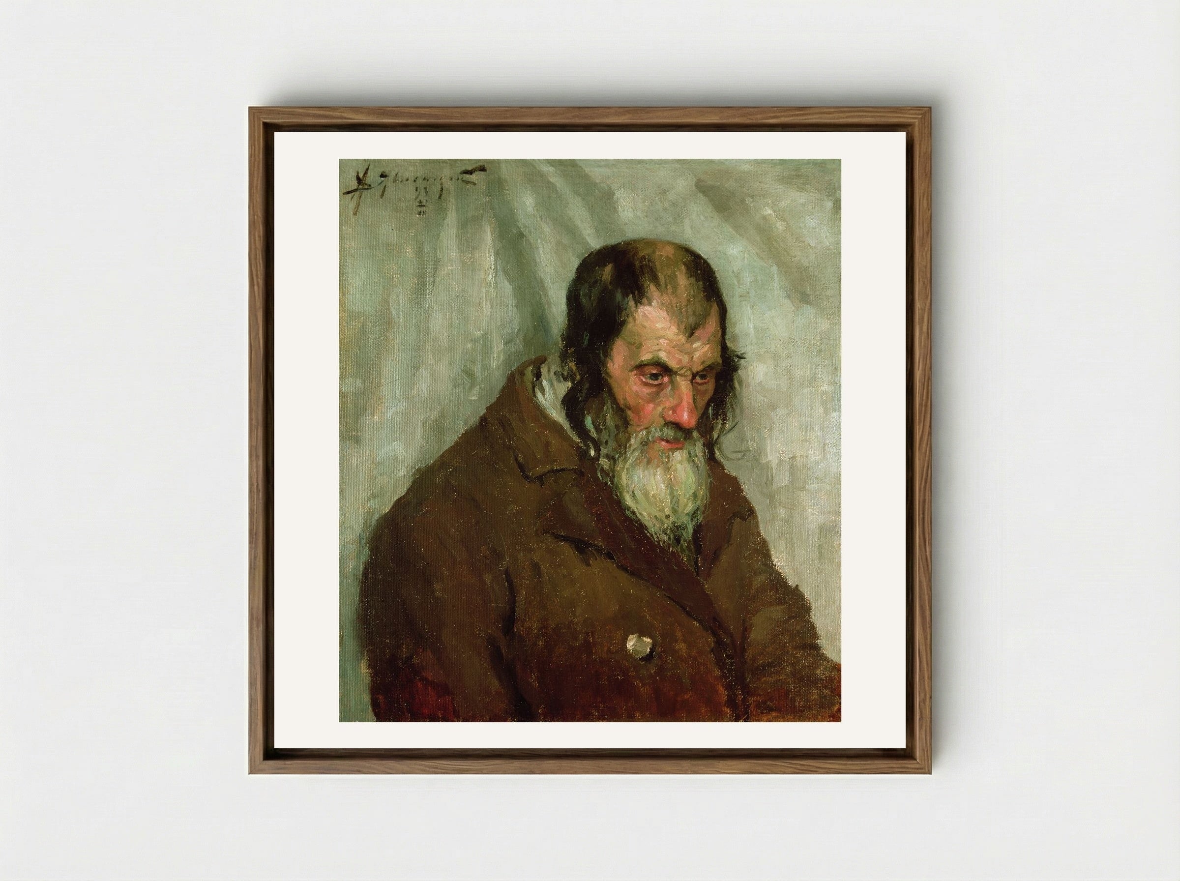The Old Jew - Alexej von Jawlensky - Framed Canvas Wood