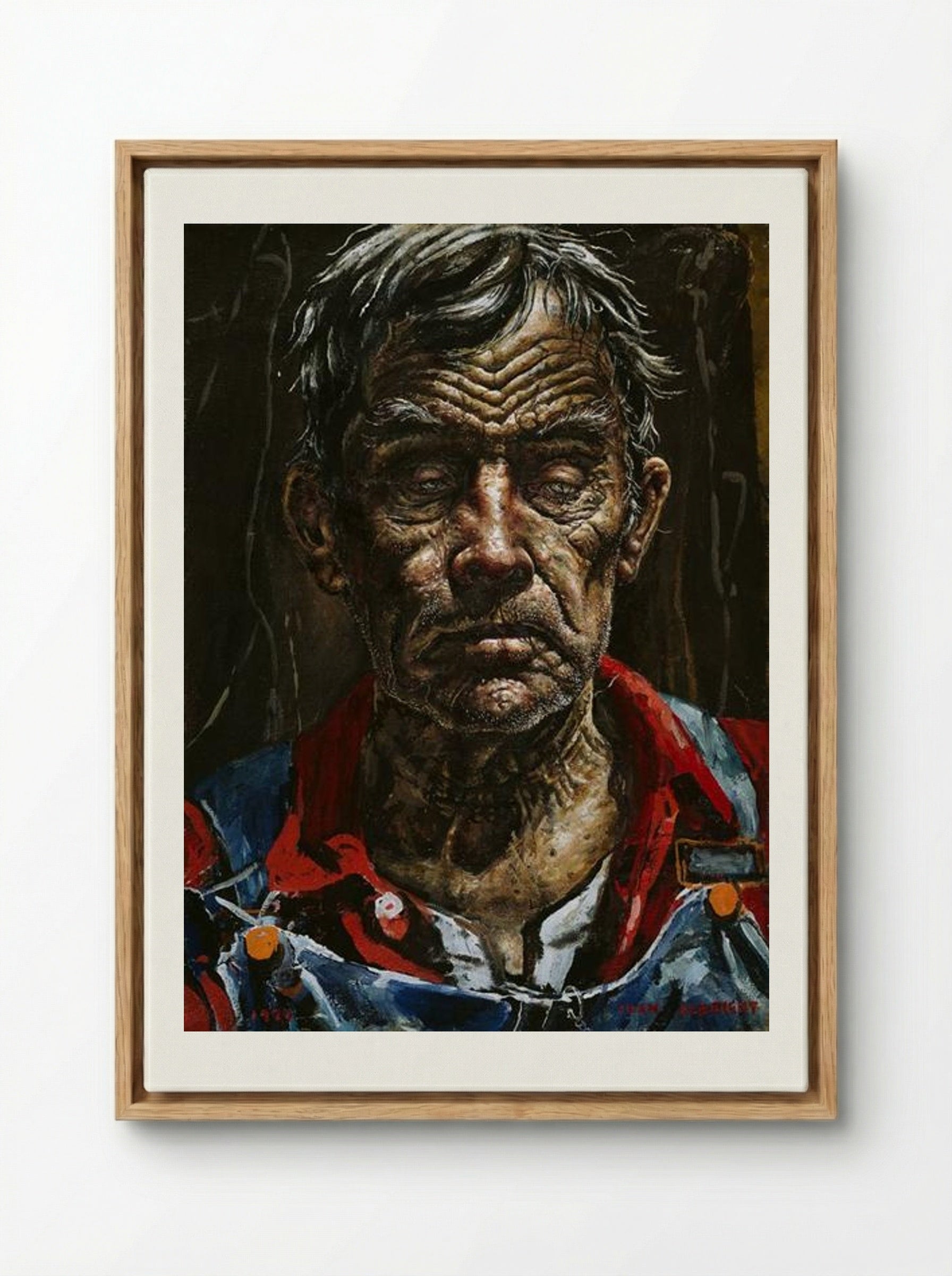 A Face from Georgia - Ivan Albright - Framed Canvas Wood