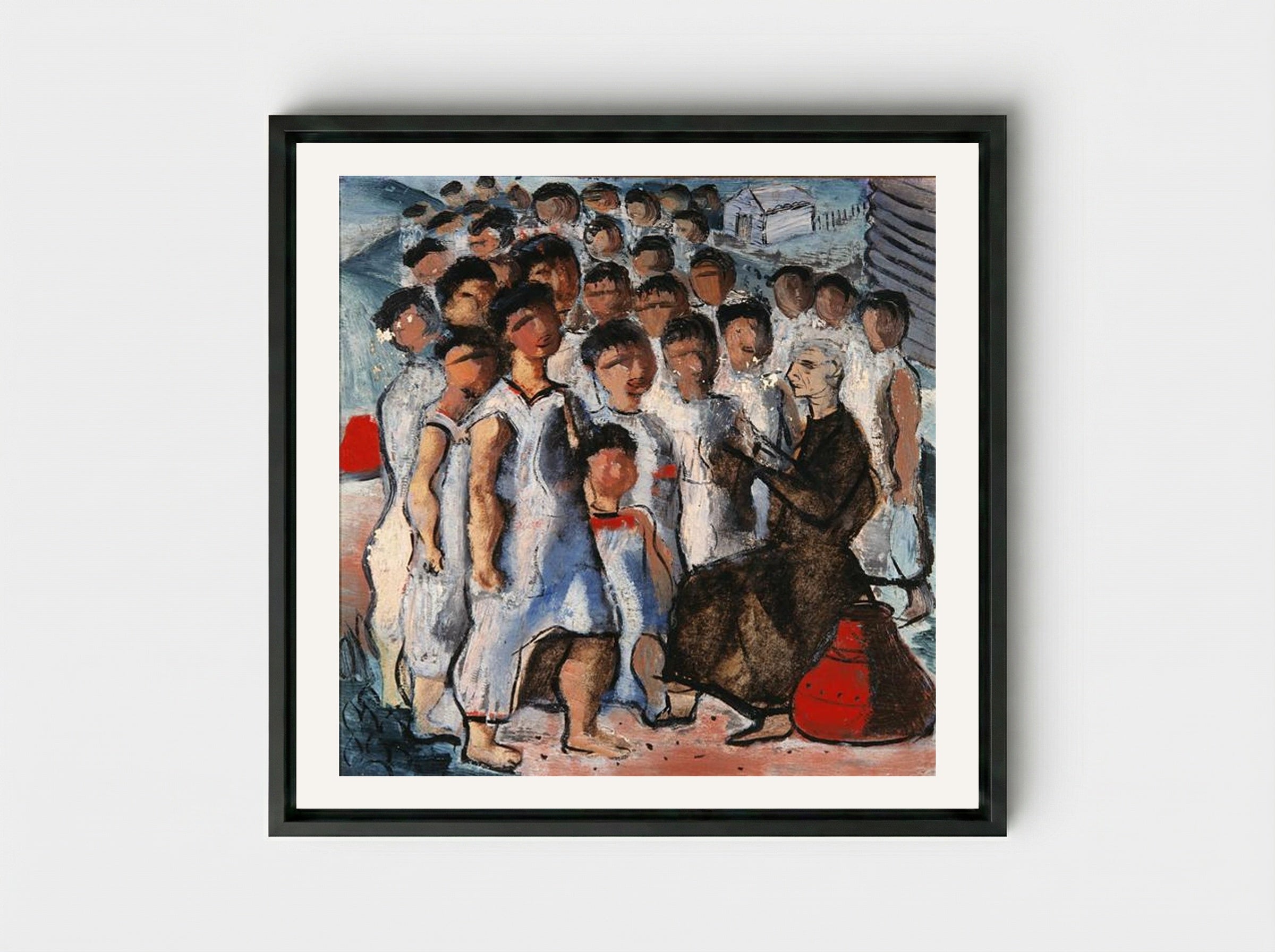 Catechesis - Candido Portinari - Framed Canvas Black