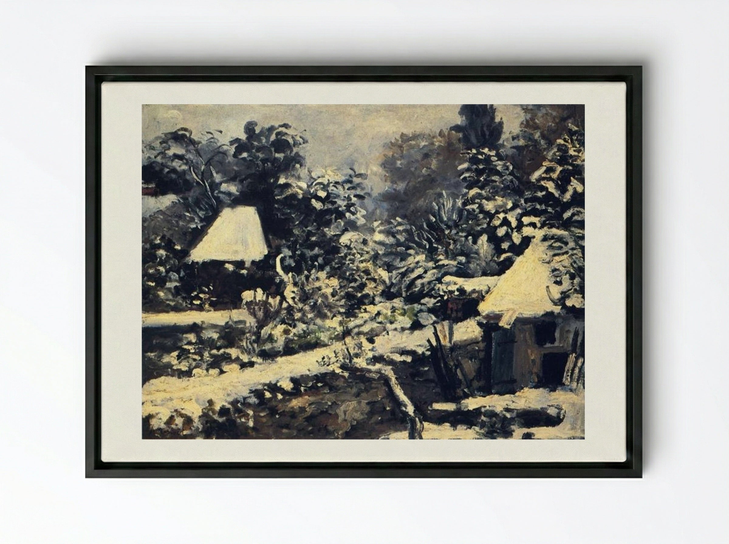 Landscape near Menton - Pierre-Auguste Renoir - Framed Canvas Black