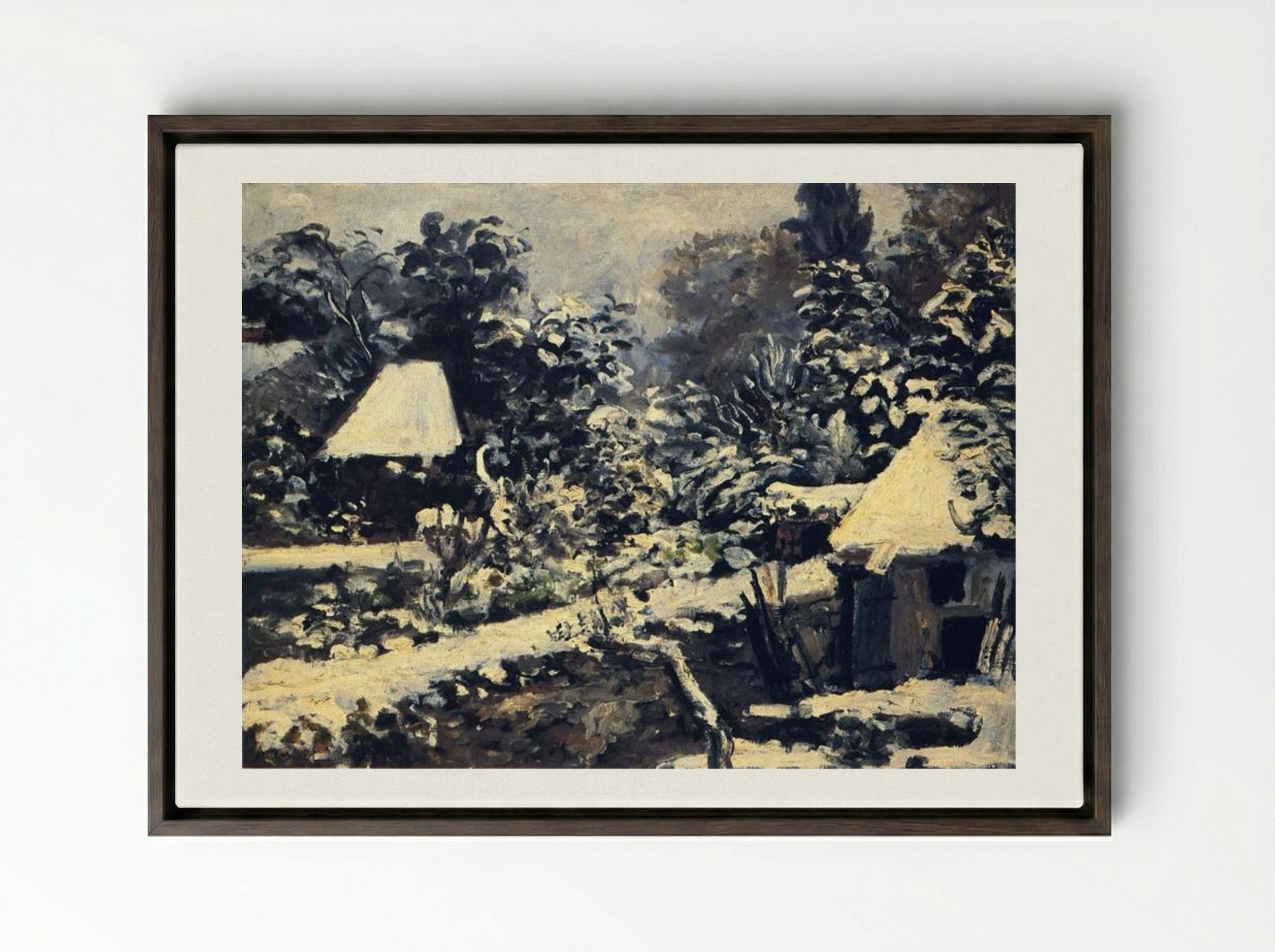 Landscape near Menton - Pierre-Auguste Renoir - Framed Canvas Dark Wood
