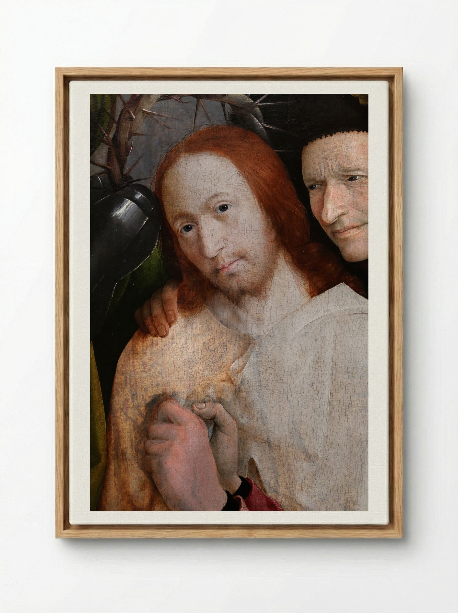 Christ Crowned with Thorns - Hieronymus Bosch - Framed Canvas Wood