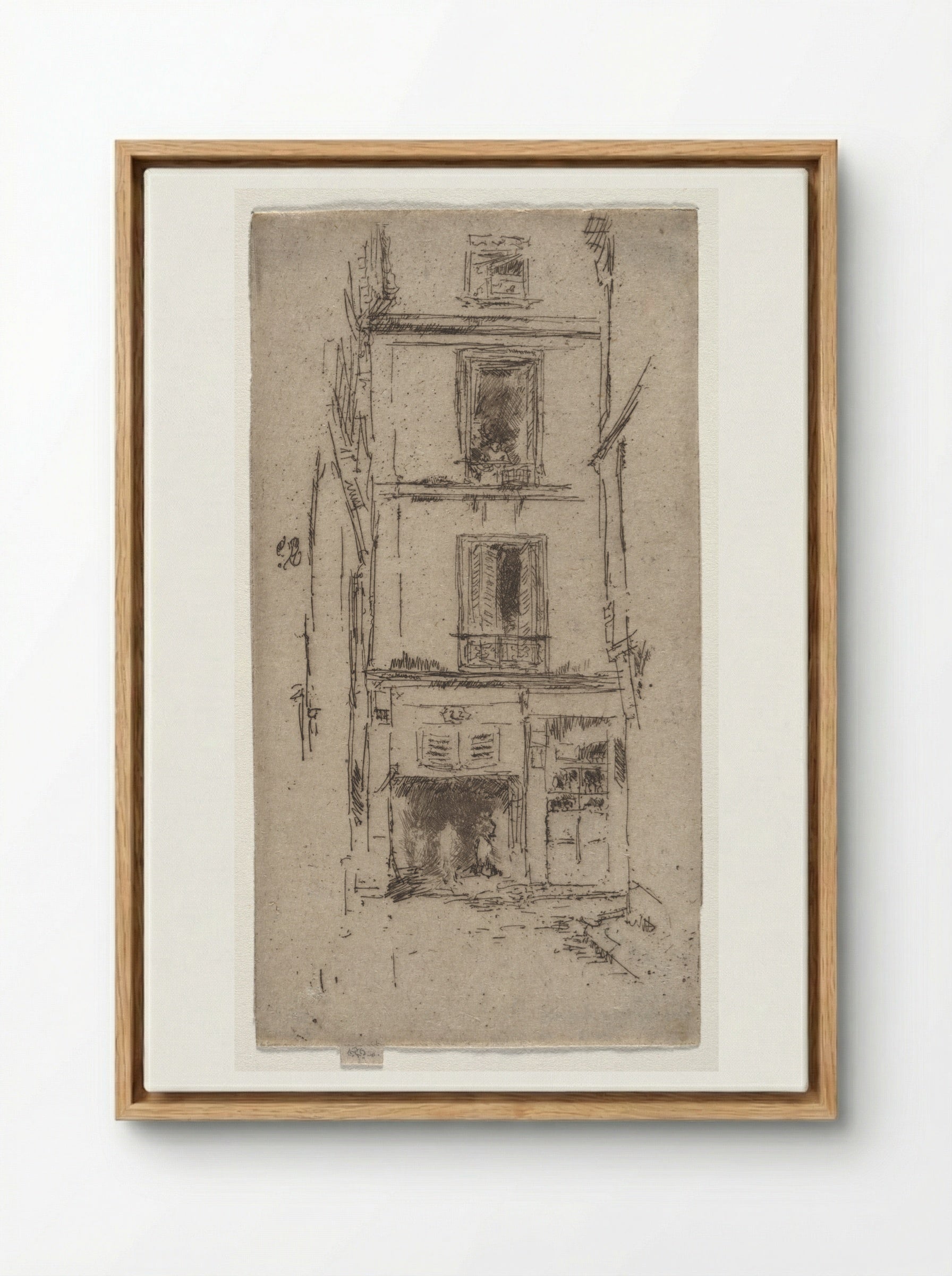 Rue des Bons Enfants, Tours - James McNeill Whistler - Framed Canvas Wood