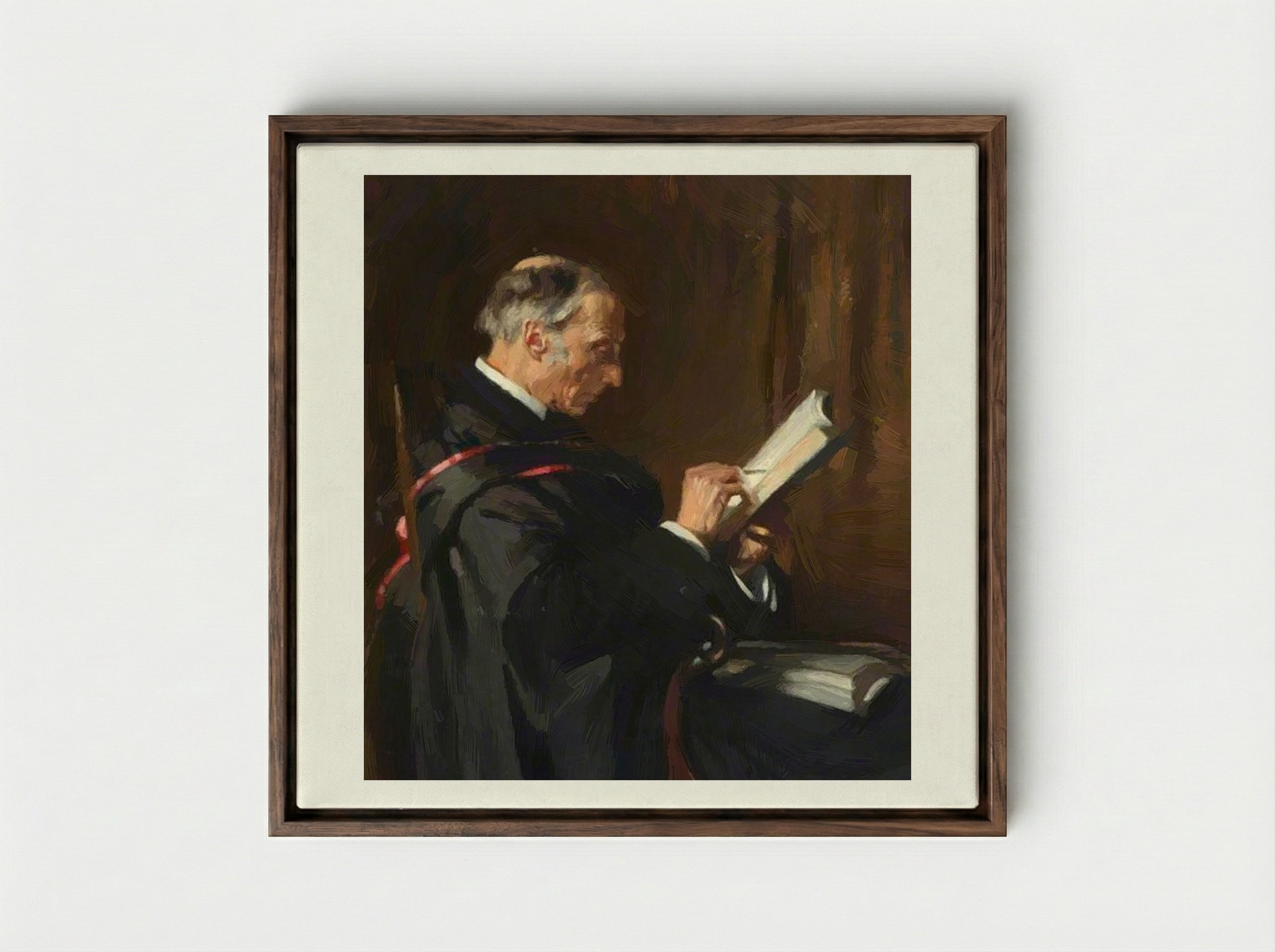 Charles Buller Heberden, Principal - William Orpen - Framed Canvas Dark Wood