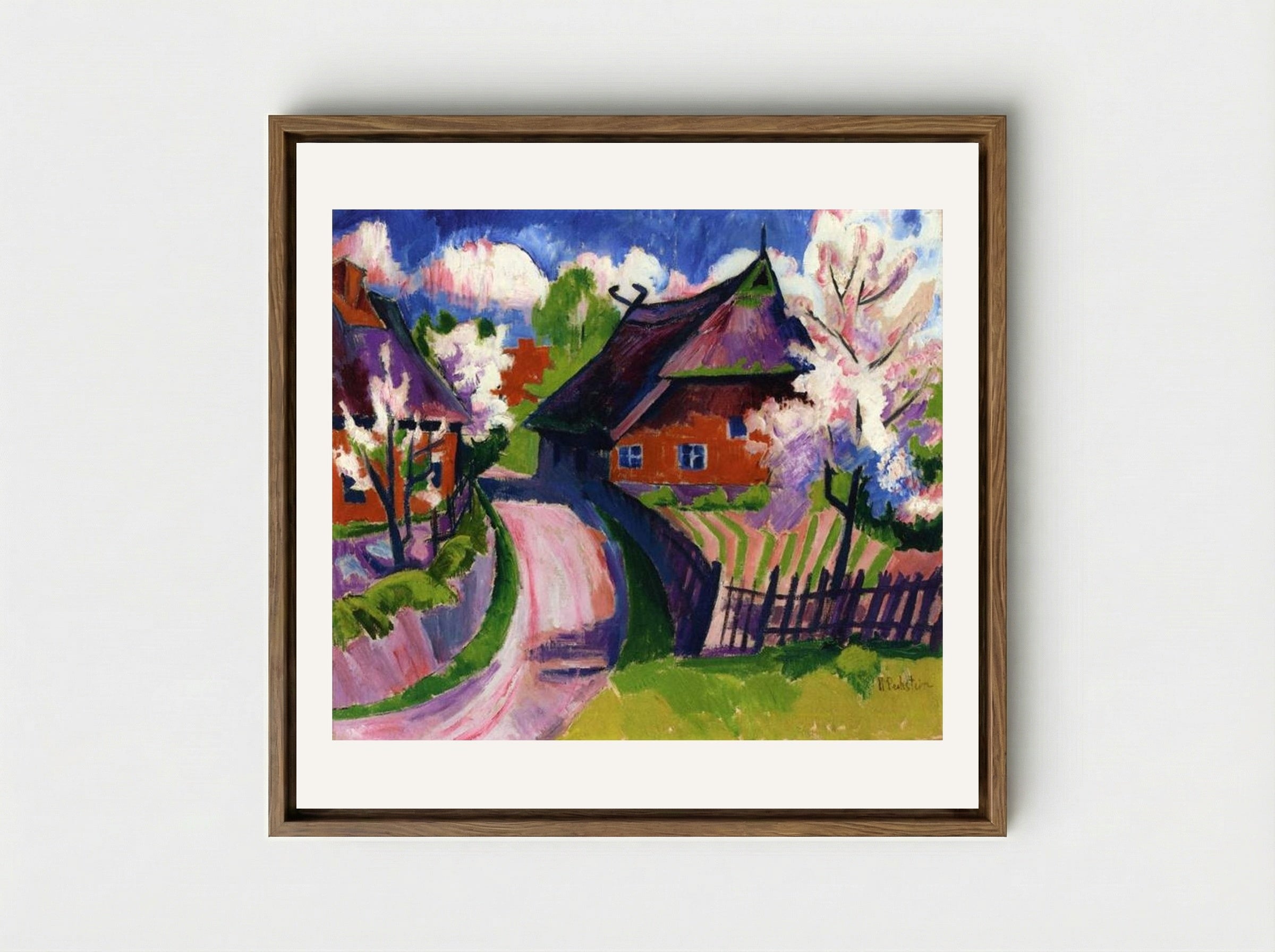 Springtime - Max Pechstein - Framed Canvas Wood