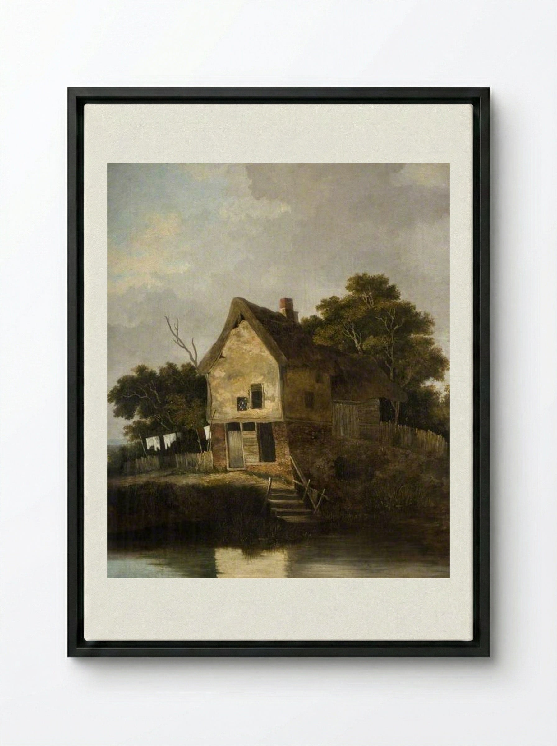 View at Blofield, near Norwich - John Crome - Framed Canvas Black