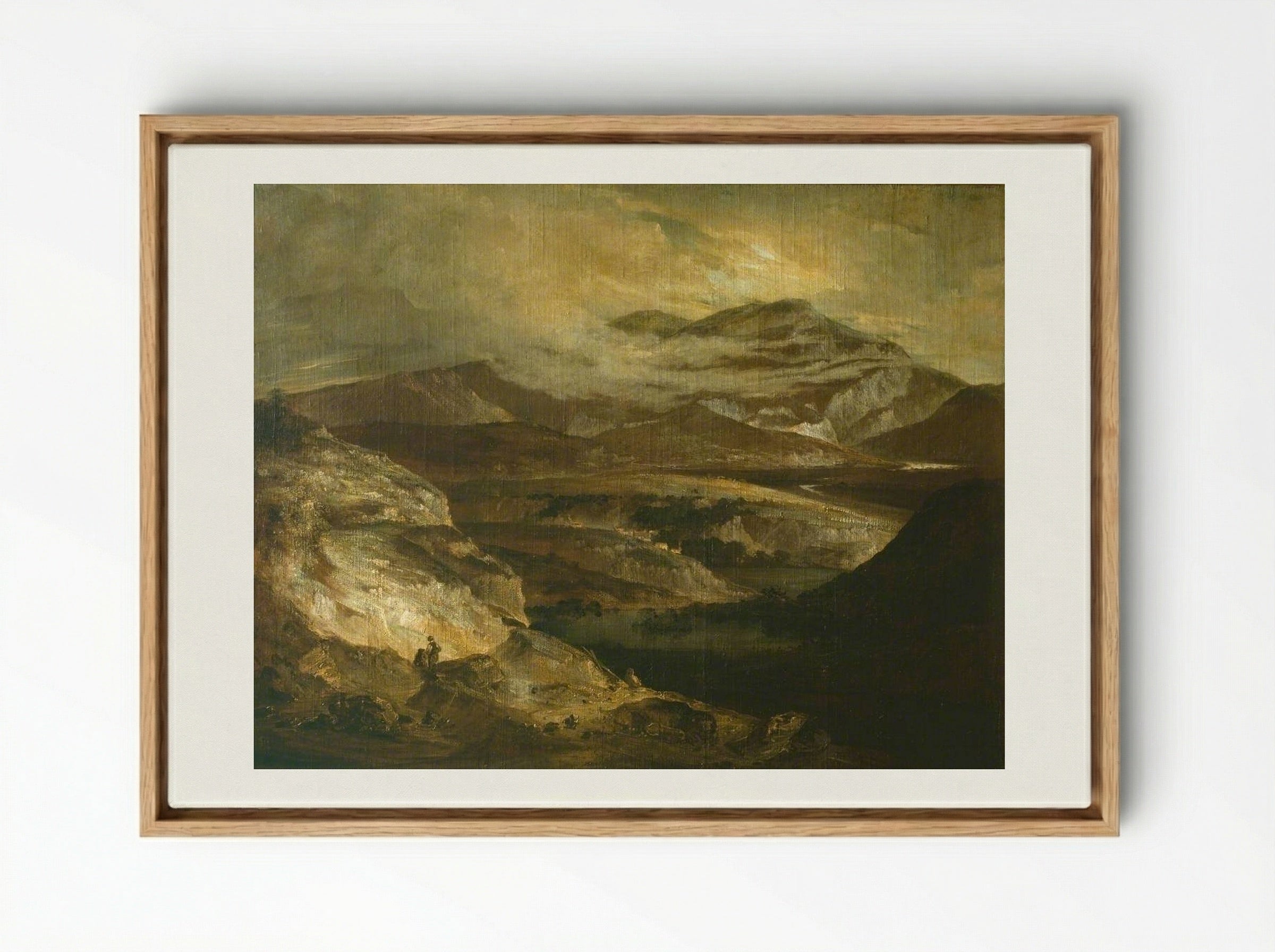 Slate Quarries - John Crome - Framed Canvas Wood