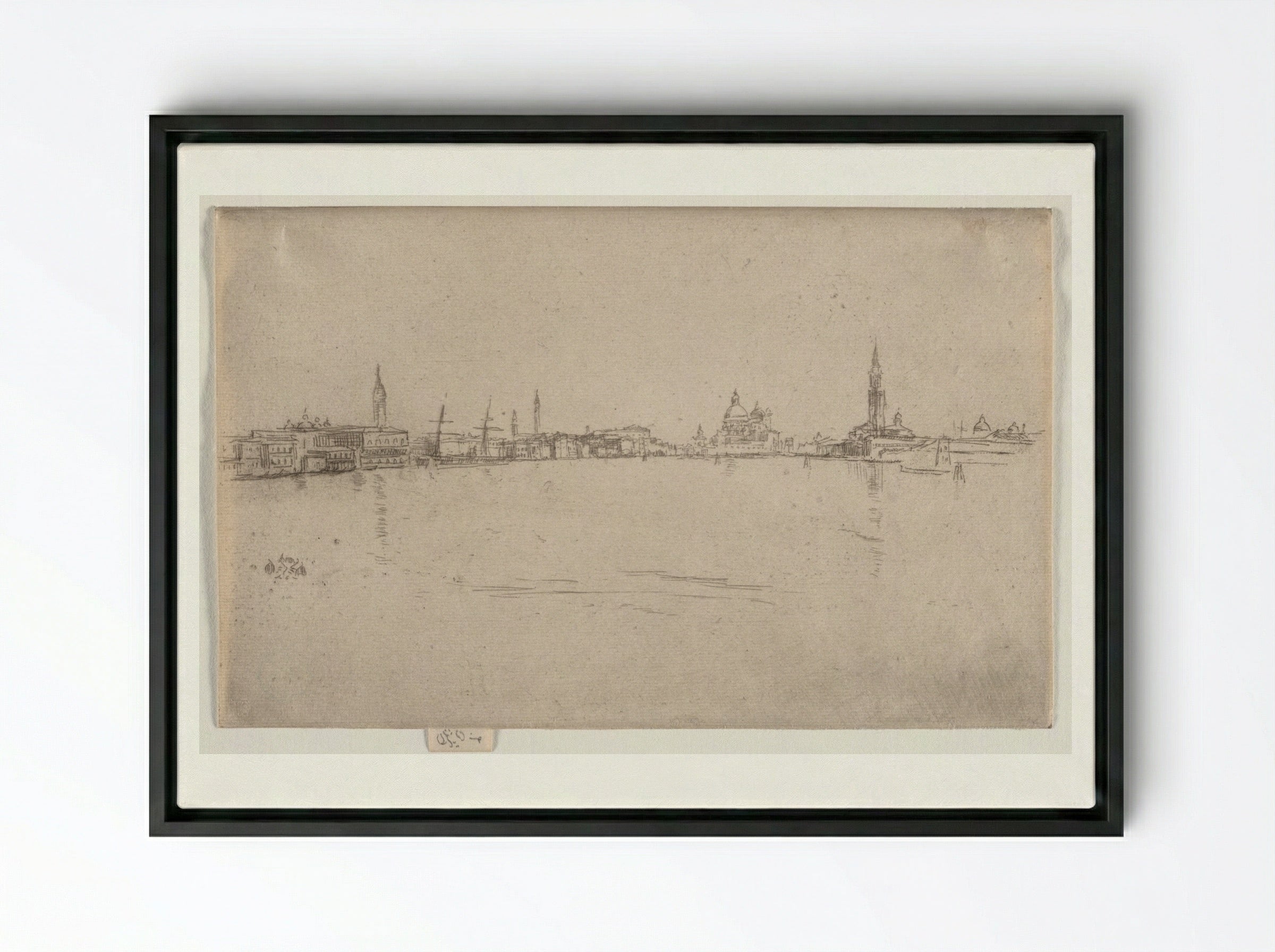 La Salute: Dawn - James McNeill Whistler - Framed Canvas Black