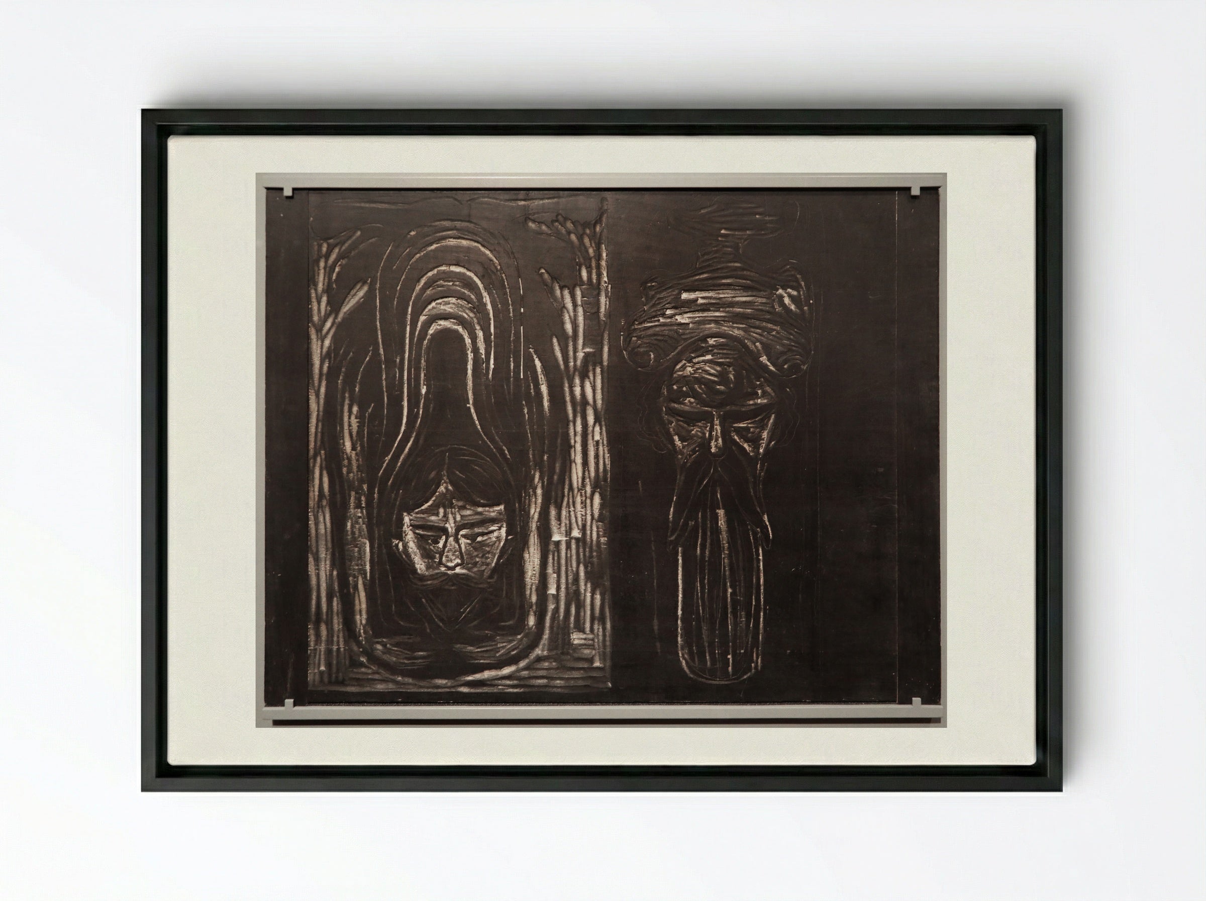 Salome - Edvard Munch - Framed Canvas Black
