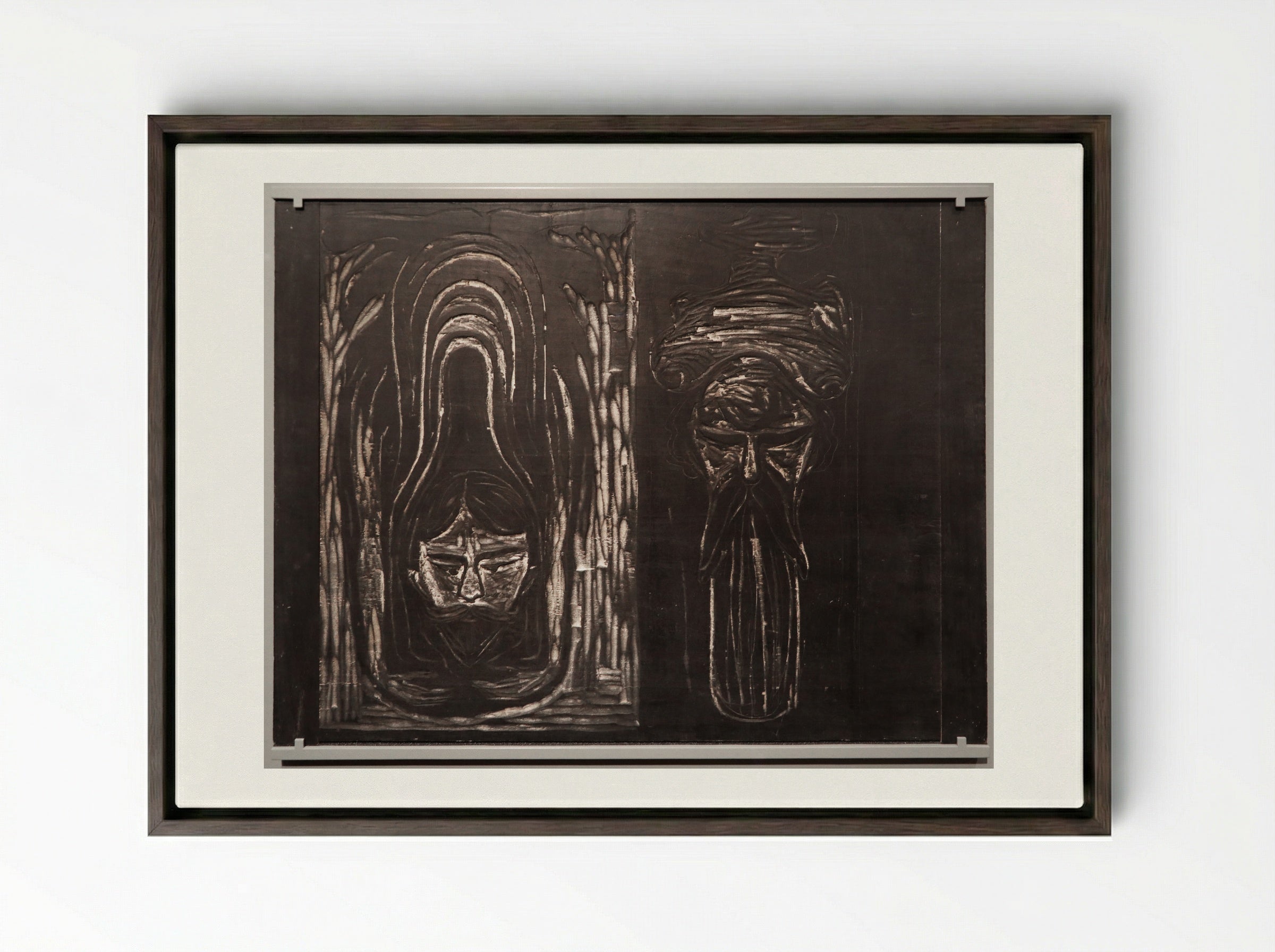 Salome - Edvard Munch - Framed Canvas Dark Wood