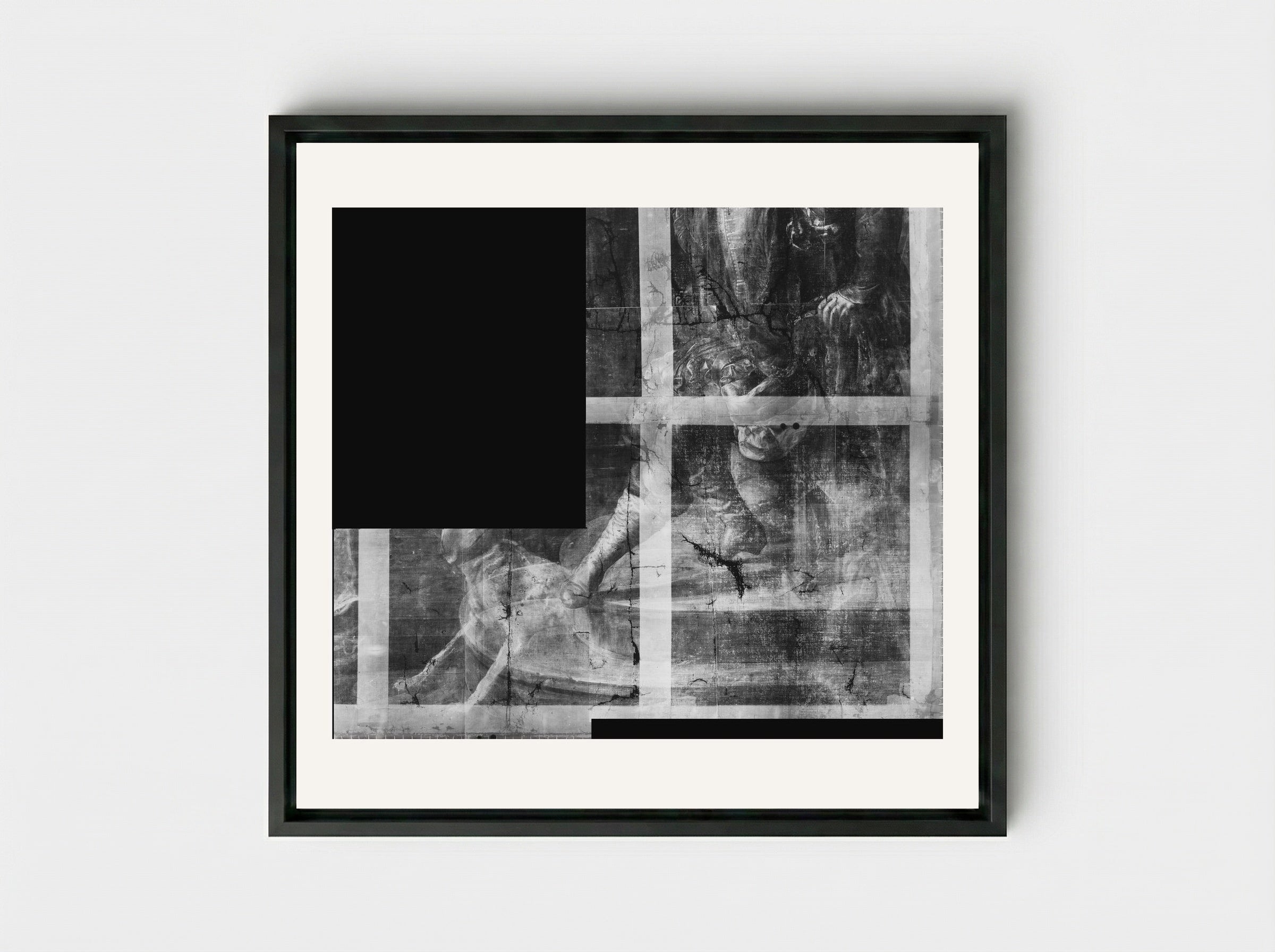 Esther before Ahasuerus - Artemisia Gentileschi - Framed Canvas Black