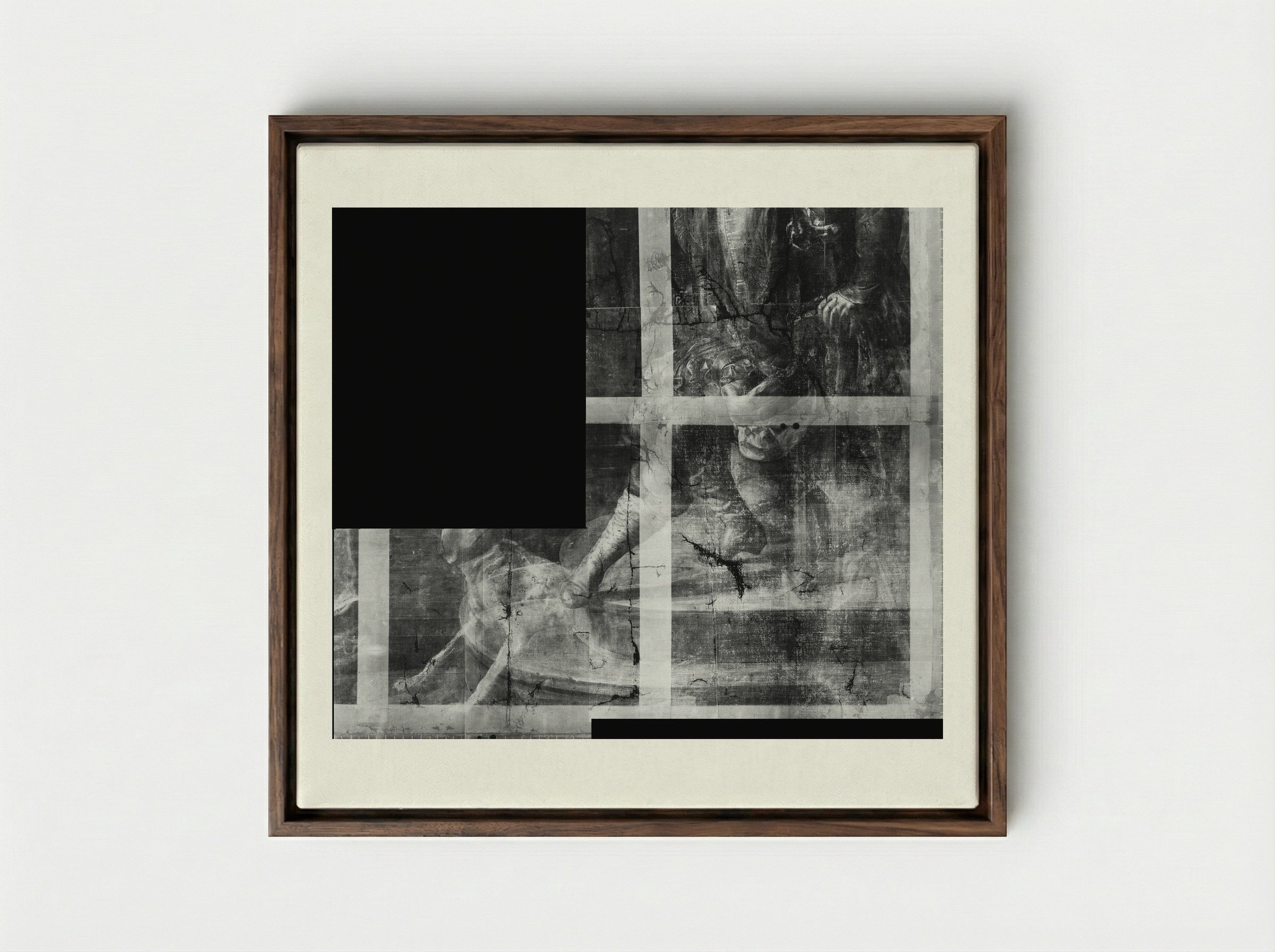 Esther before Ahasuerus - Artemisia Gentileschi - Framed Canvas Dark Wood