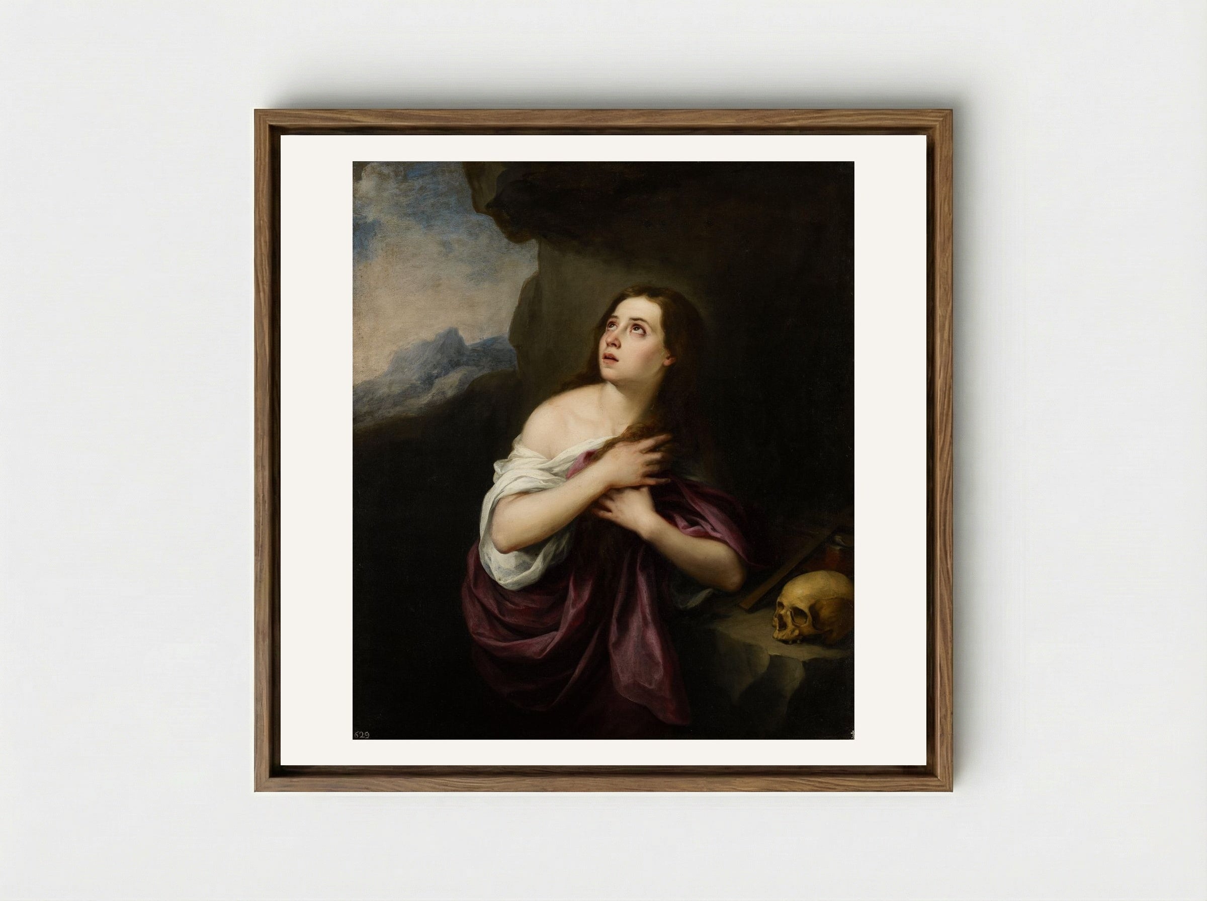 Penitent Magdalene - Bartolomé Esteban Murillo - Framed Canvas Wood