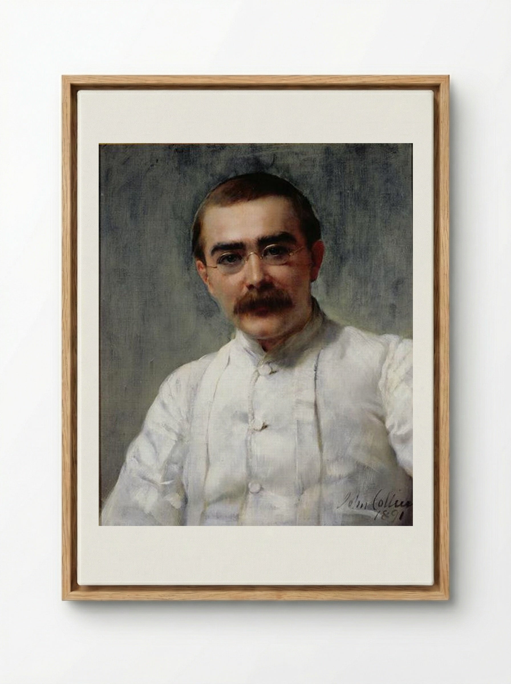 Rudyard Kipling - John Collier - Framed Canvas Wood