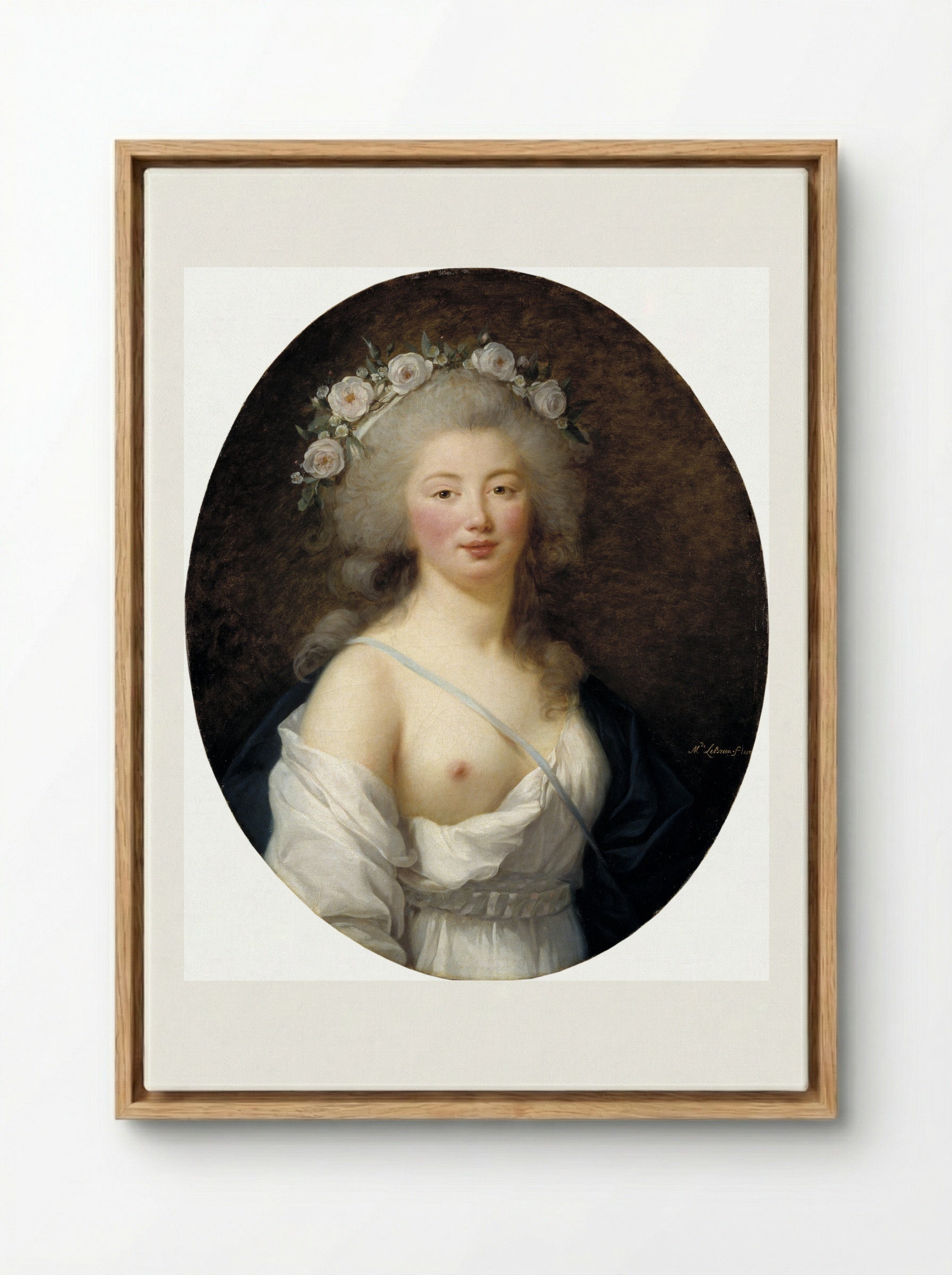 Portrait of a Young Woman - Louise Elisabeth Vigée Le Brun - Framed Canvas Wood