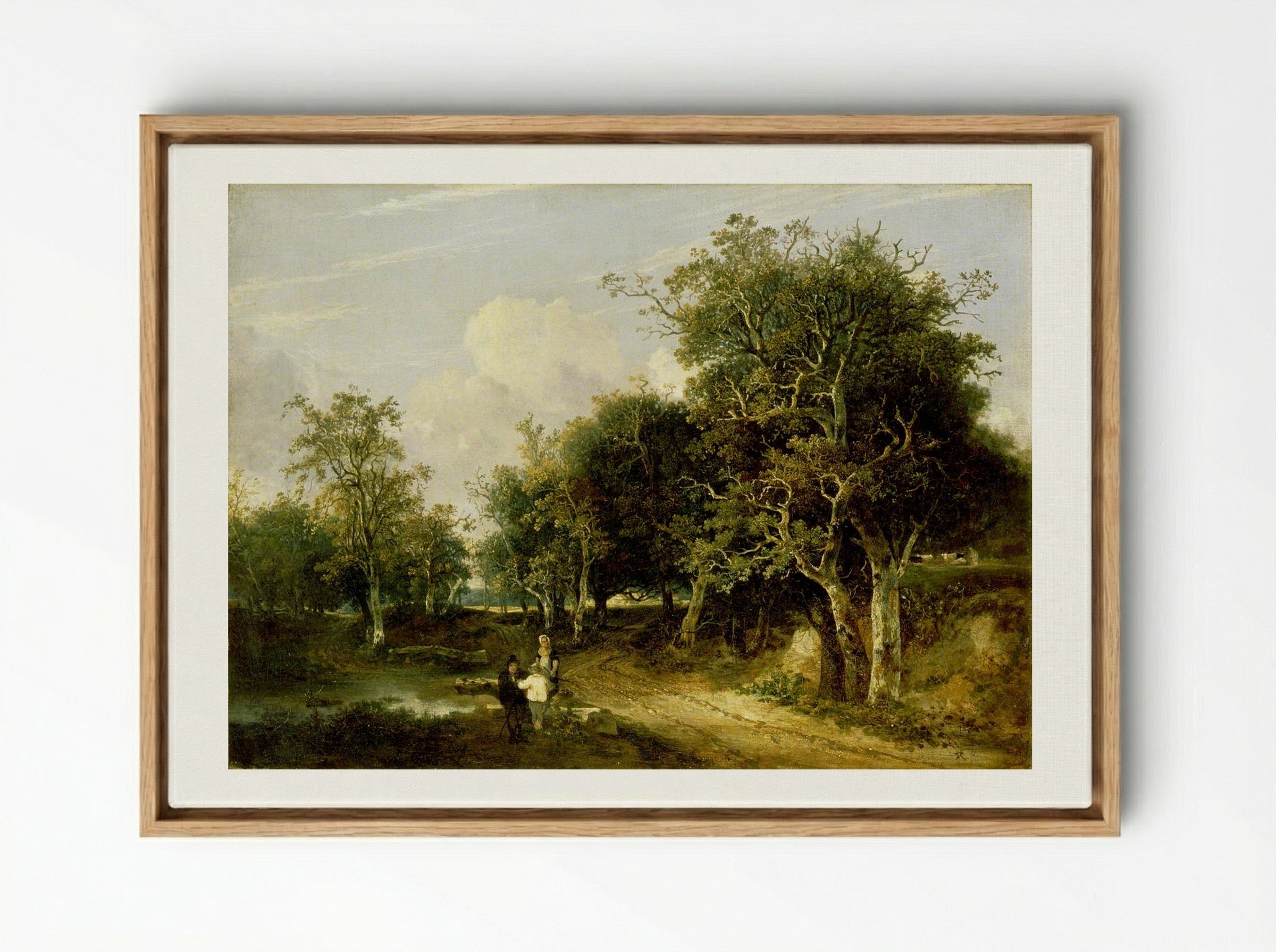 Grove Scene - John Crome - Framed Canvas Wood