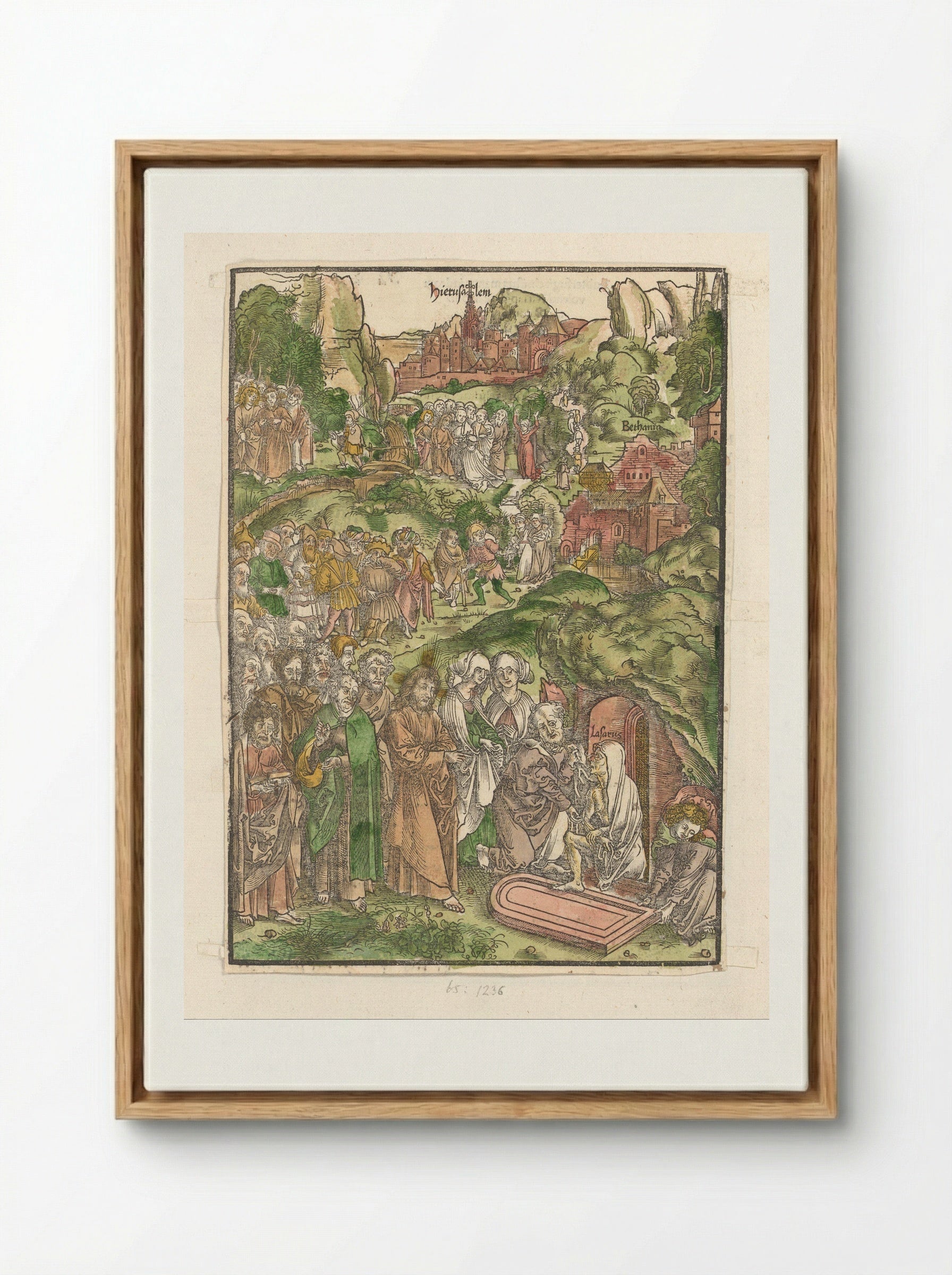 The Raising of Lazarus - Urs Graf - Framed Canvas Wood