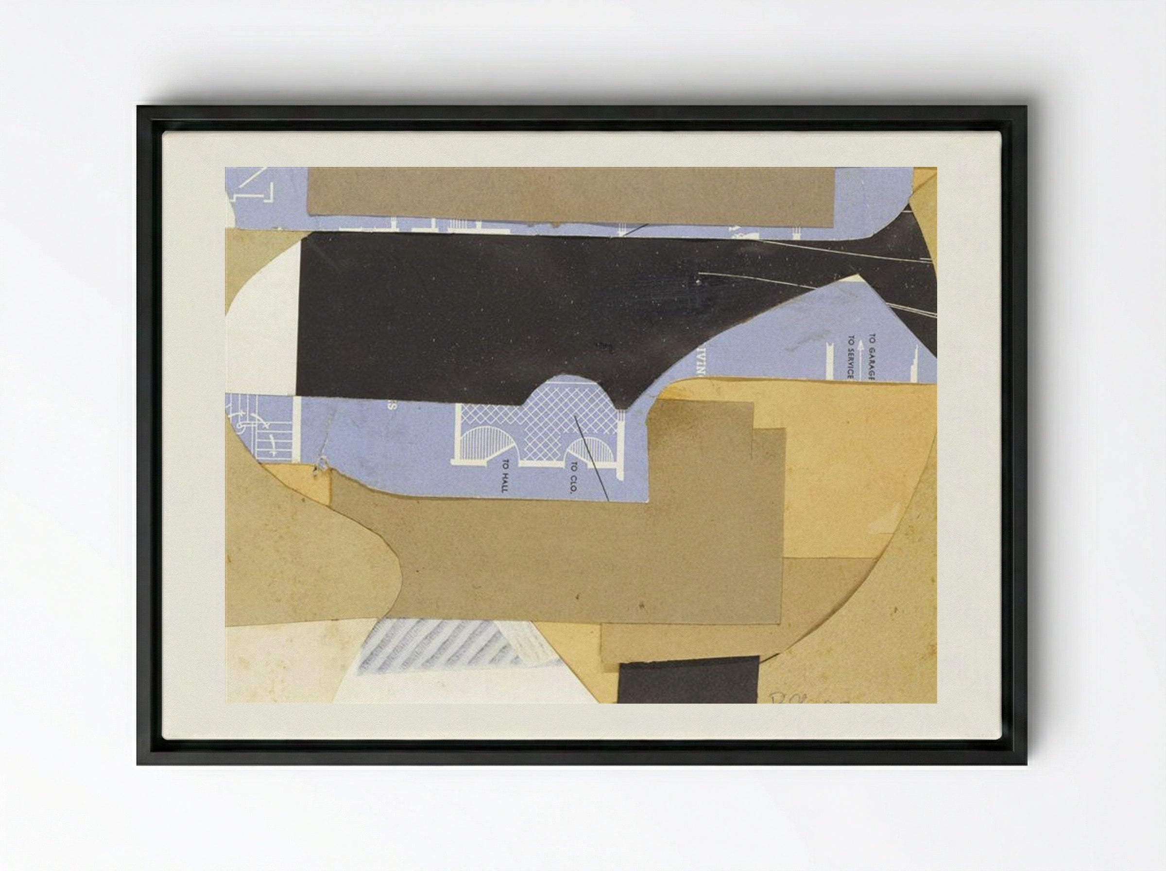 Untitled (35-14) - Balcomb Greene - Framed Canvas Black