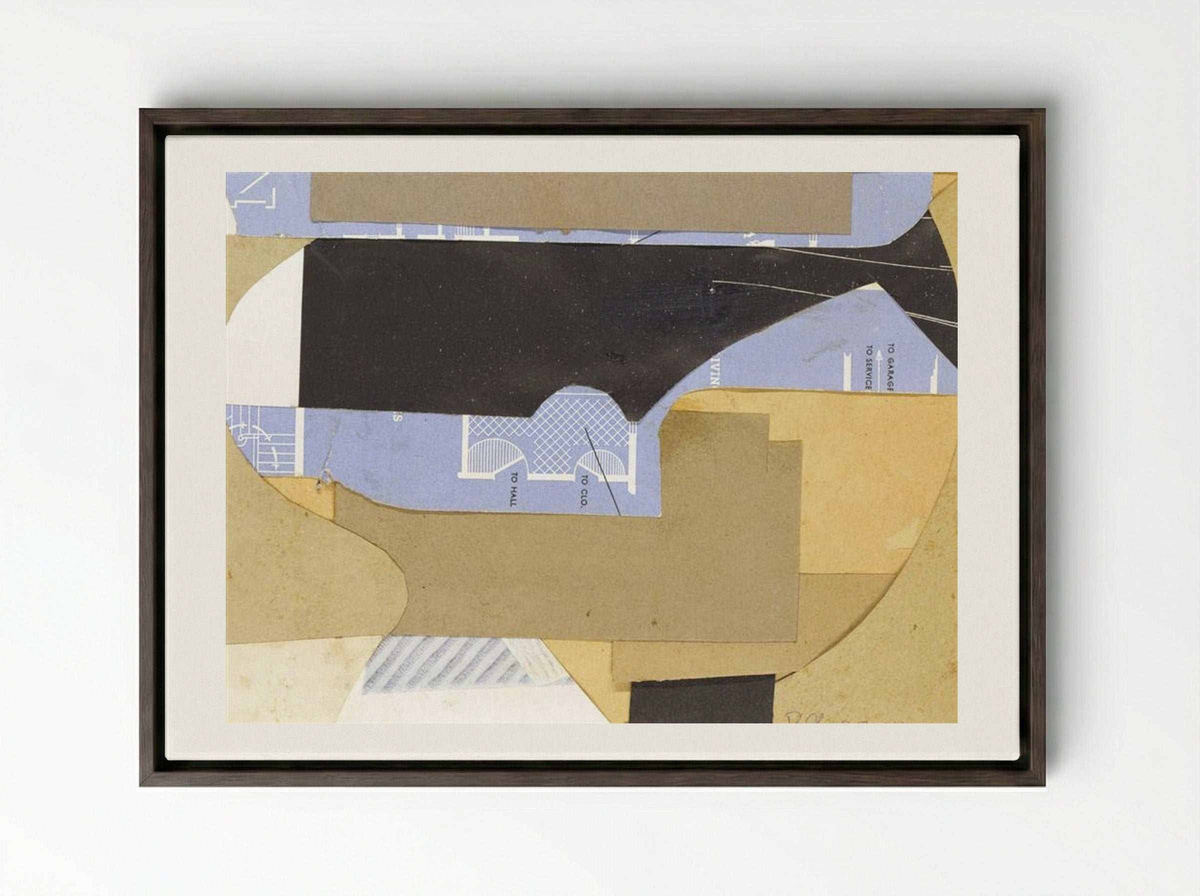 Untitled (35-14) - Balcomb Greene - Framed Canvas Dark Wood