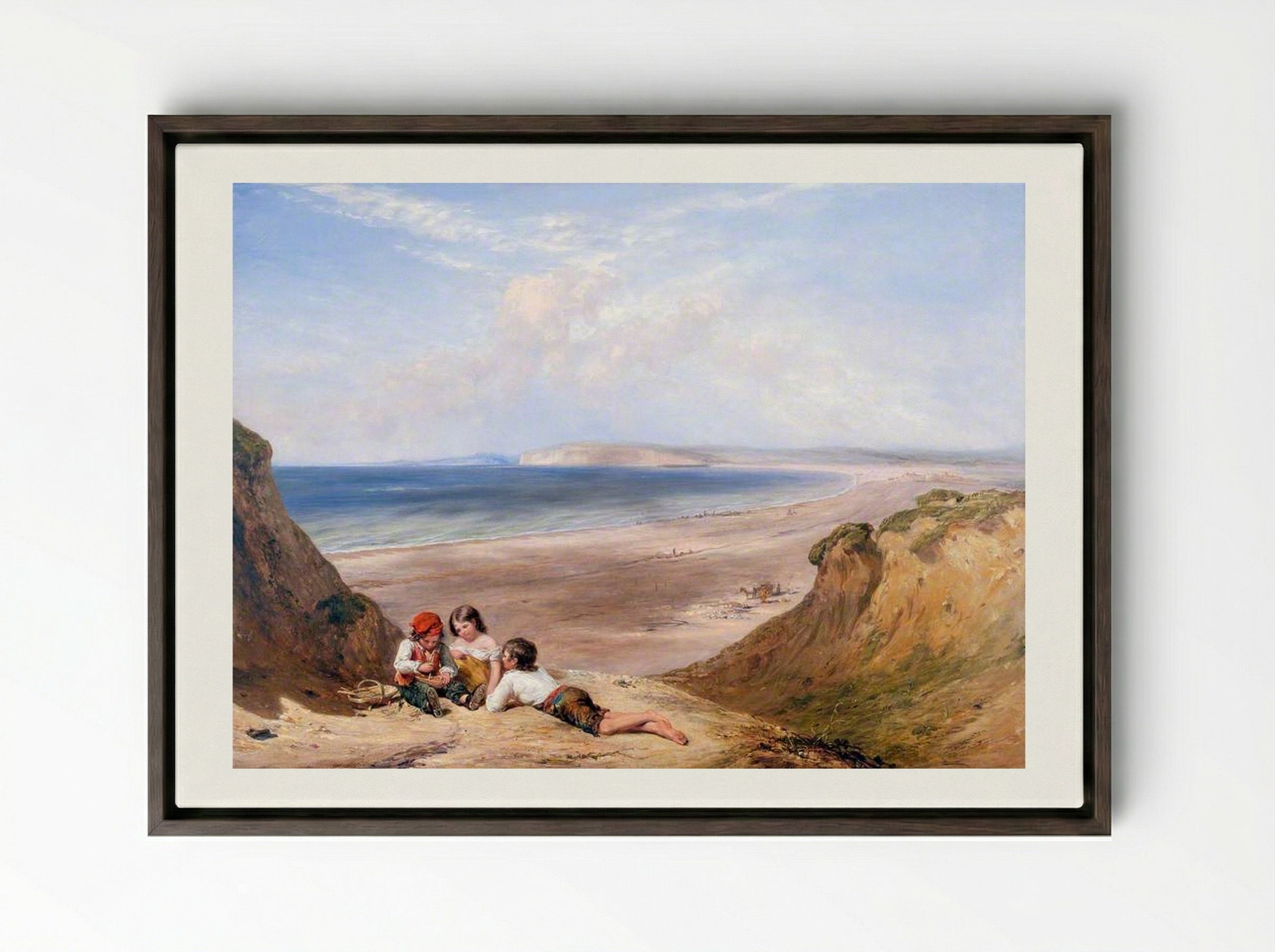 Seaford, Sussex - William Collins - Framed Canvas Dark Wood