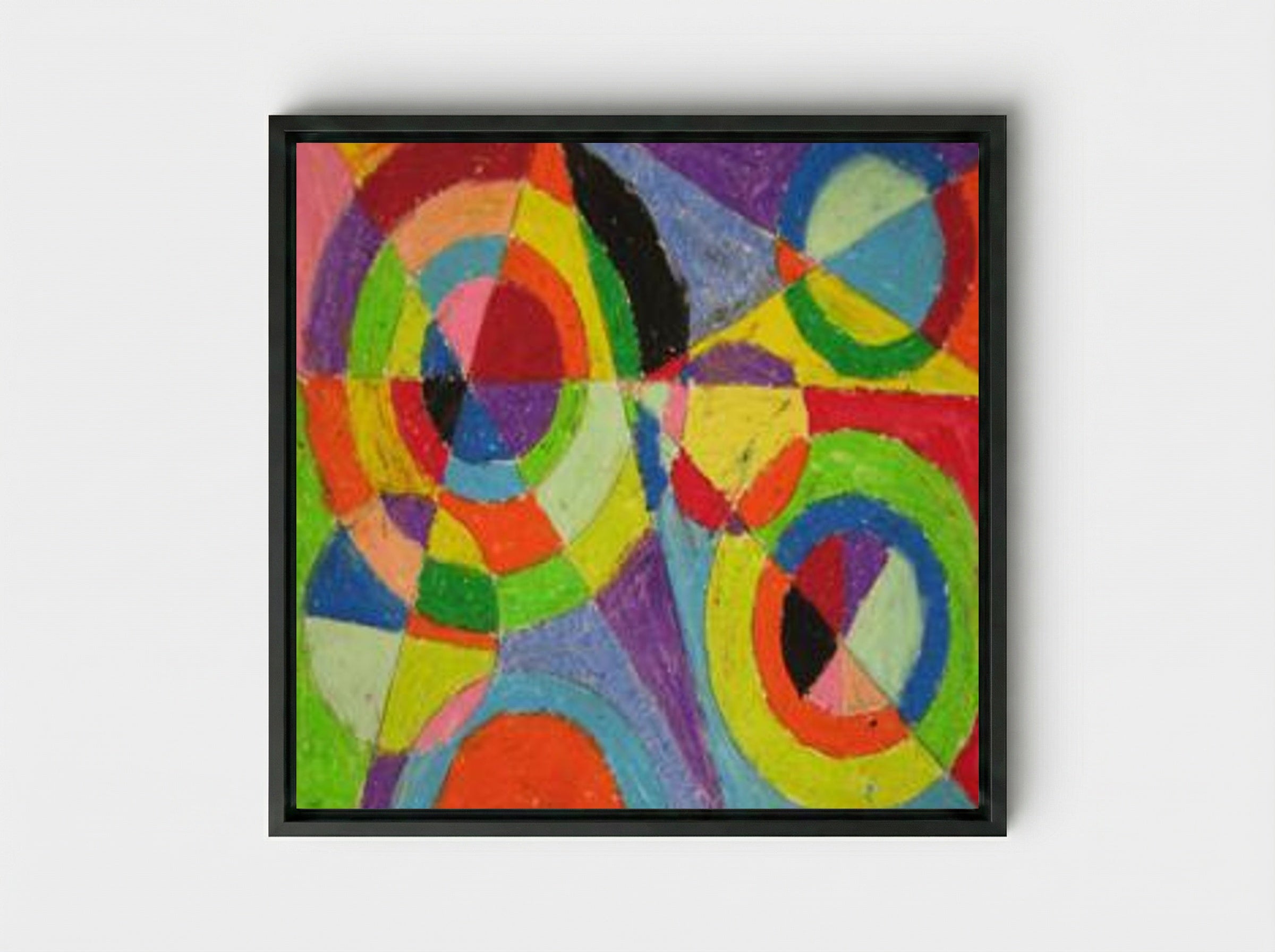 Color Explosion - Robert Delaunay - Framed Canvas Black