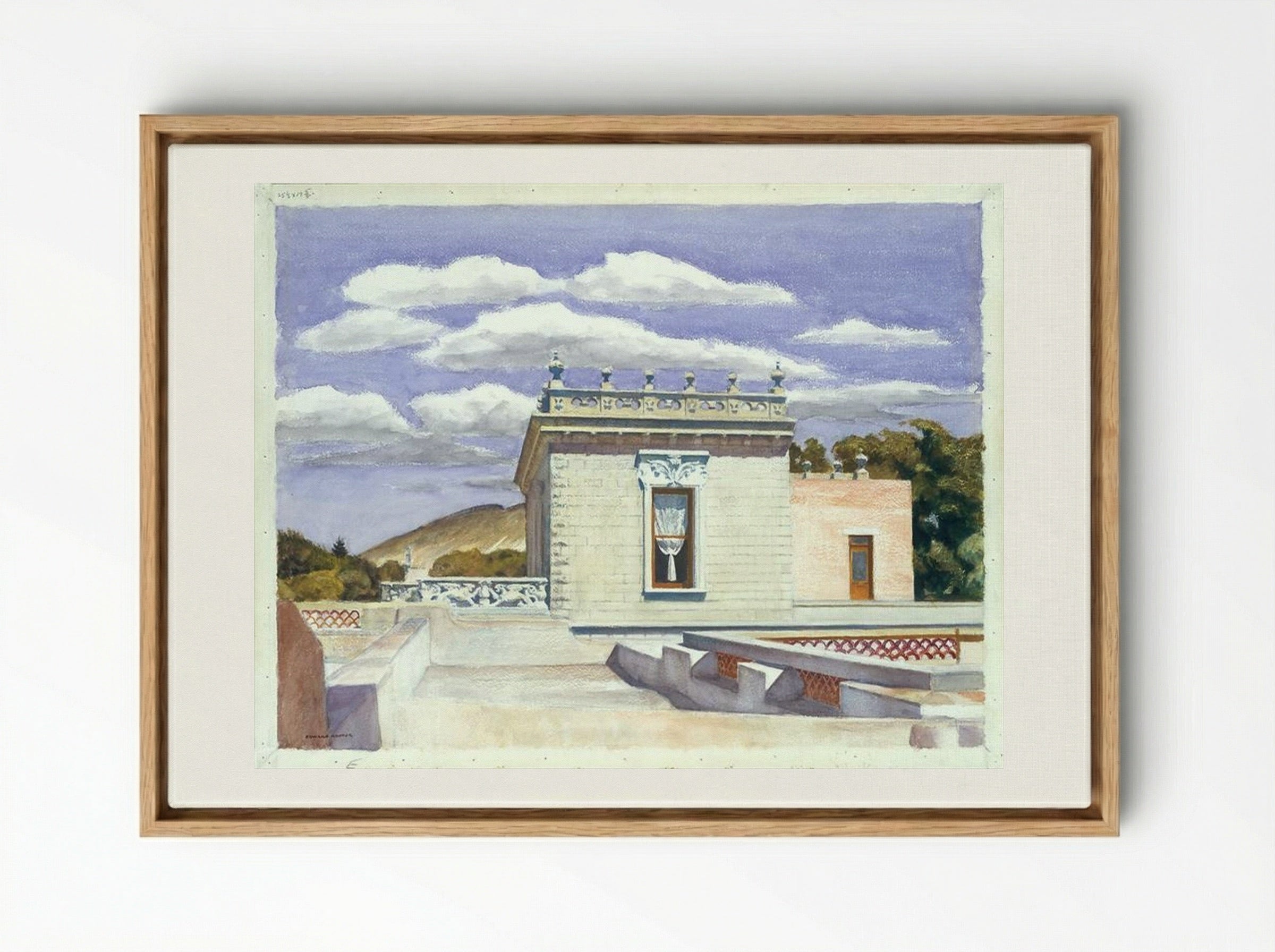 Saltillo Mansion - Edward Hopper - Framed Canvas Wood