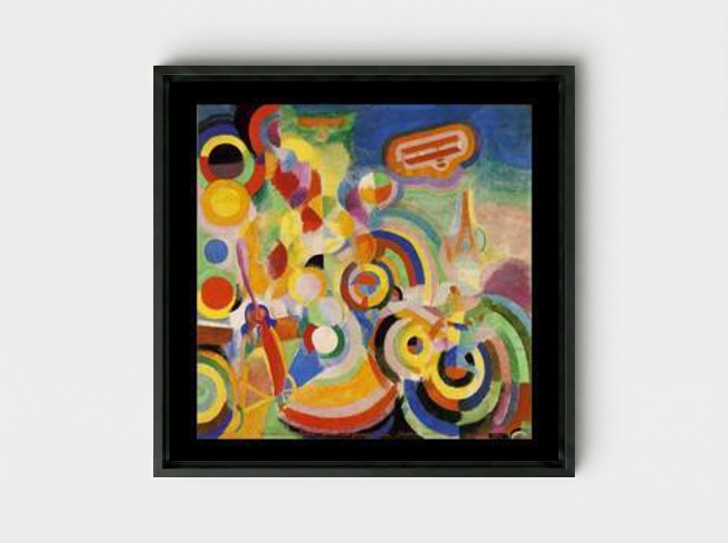 Homage to Bleriot - Robert Delaunay - Framed Canvas Black