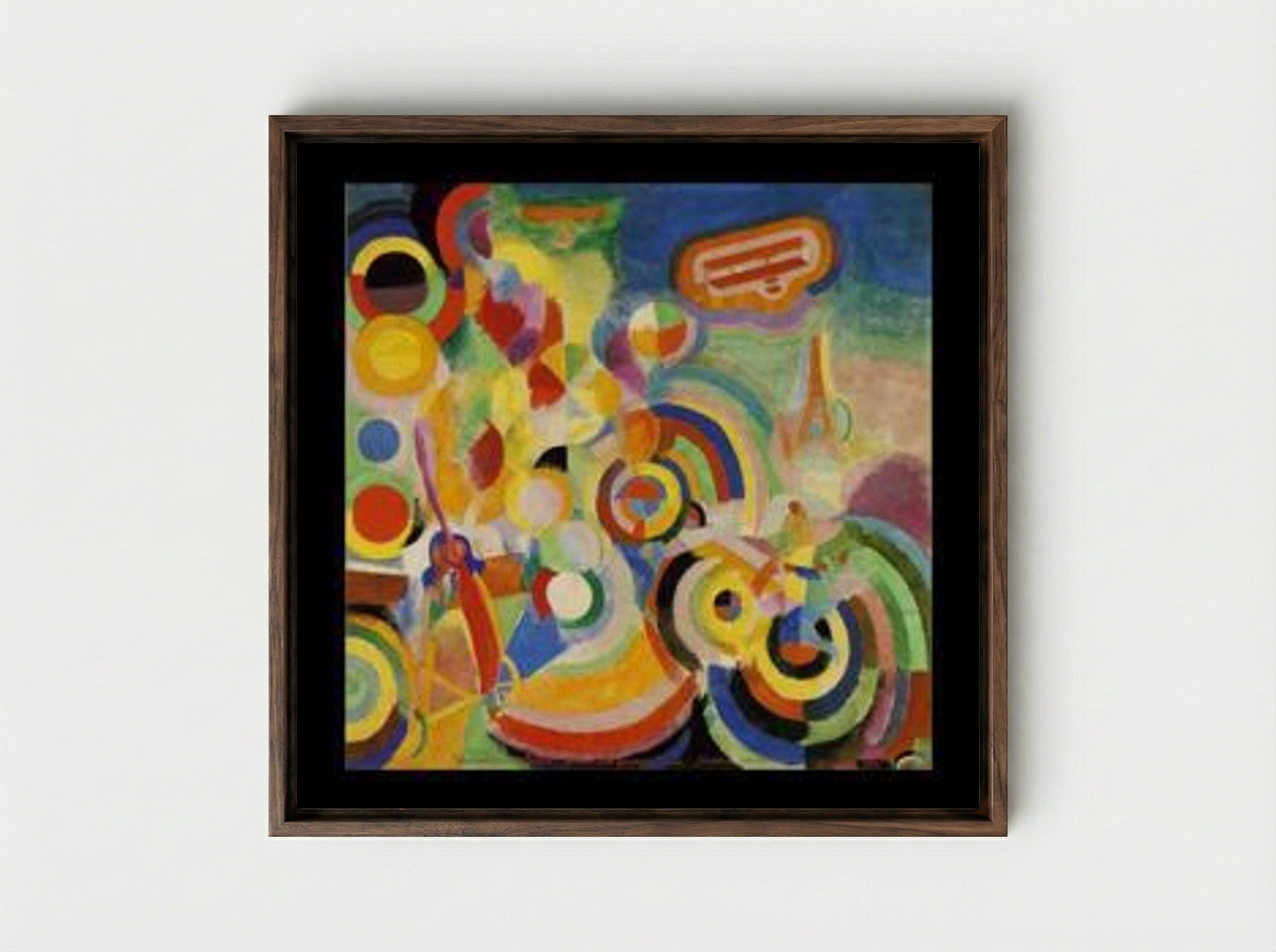 Homage to Bleriot - Robert Delaunay - Framed Canvas Dark Wood