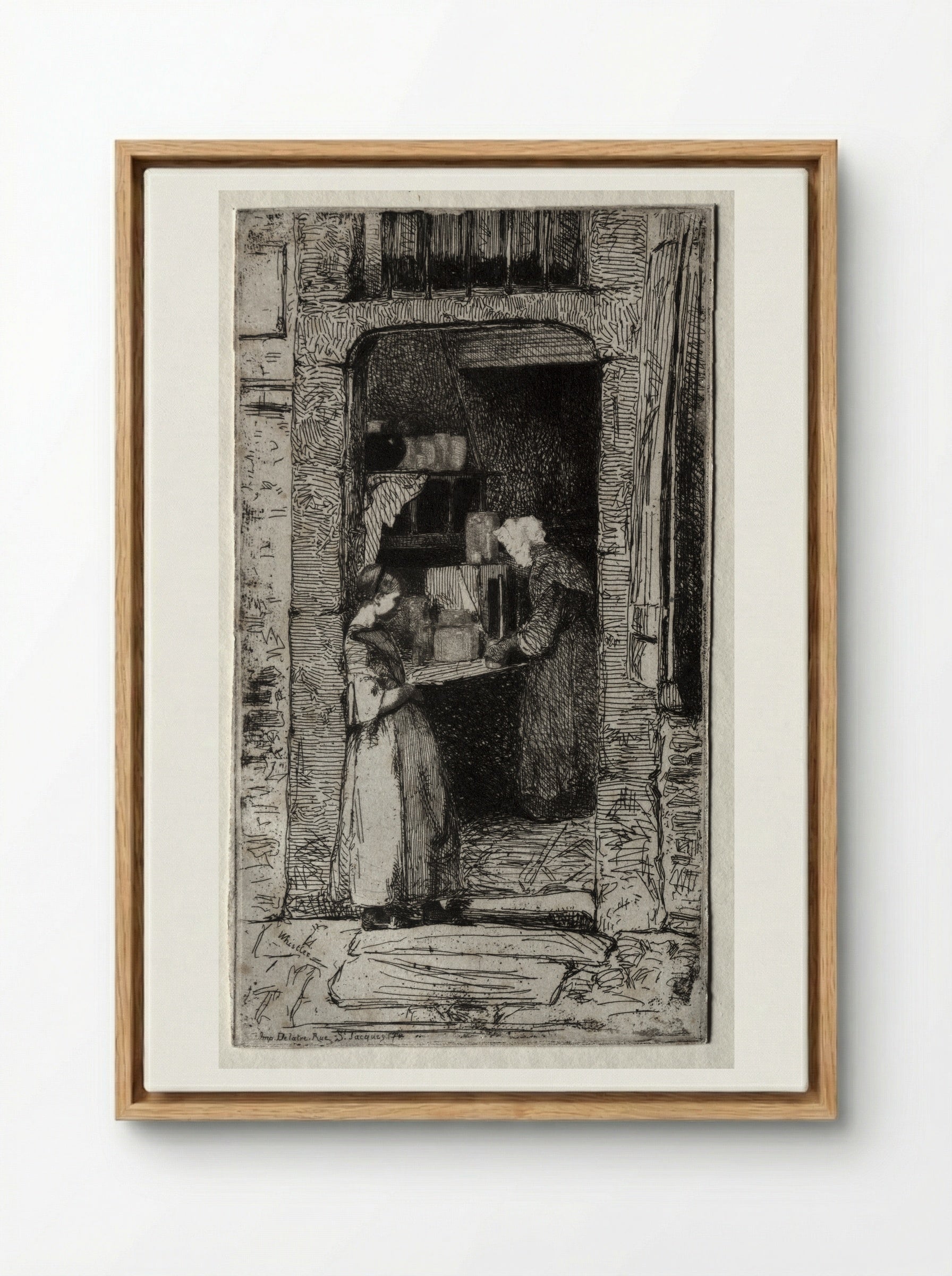 La Marchande de Moutarde - James McNeill Whistler - Framed Canvas Wood