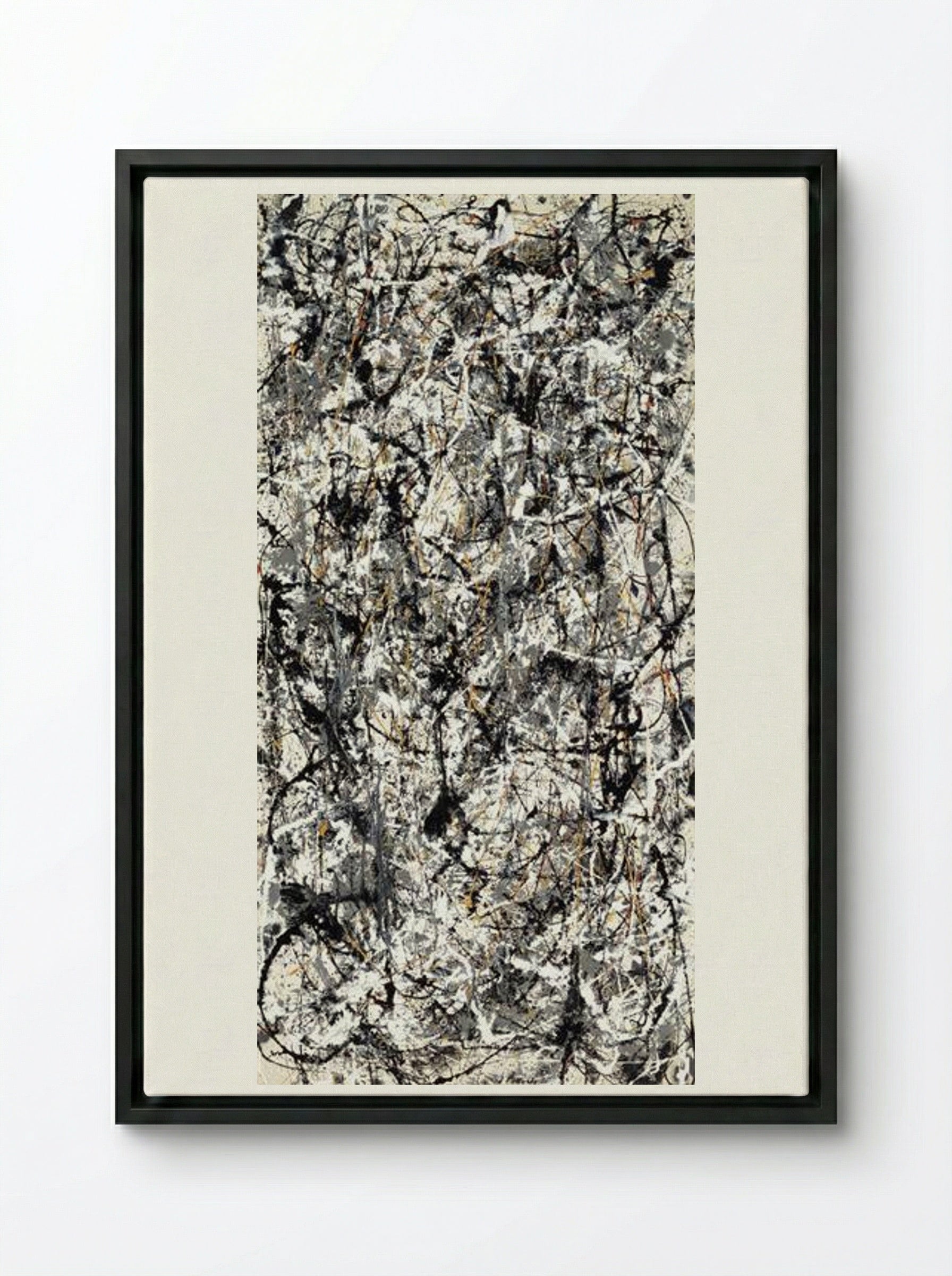 Cathedral - Jackson Pollock - Framed Canvas Black