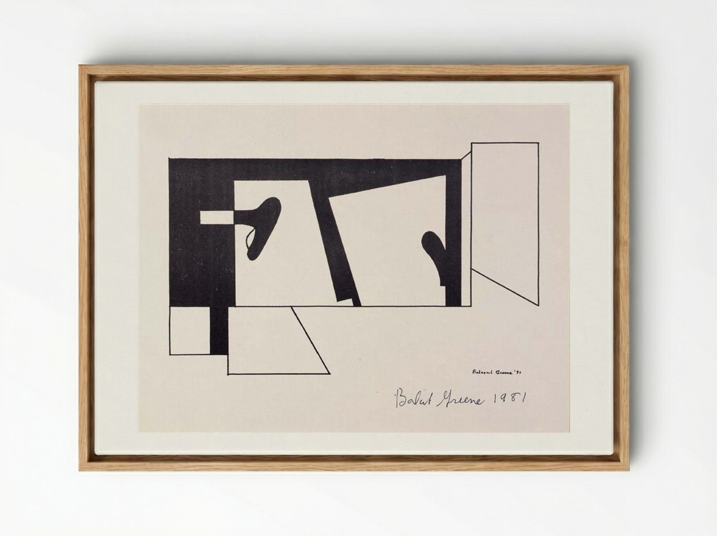 Untitled (from the American Abstract Artists portfolio) - Balcomb Greene - Framed Canvas Wood