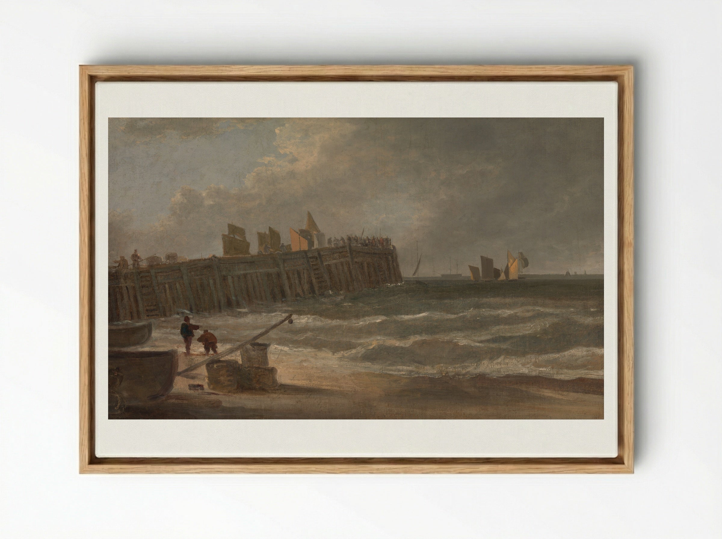 Yarmouth Jetty - John Crome - Framed Canvas Wood