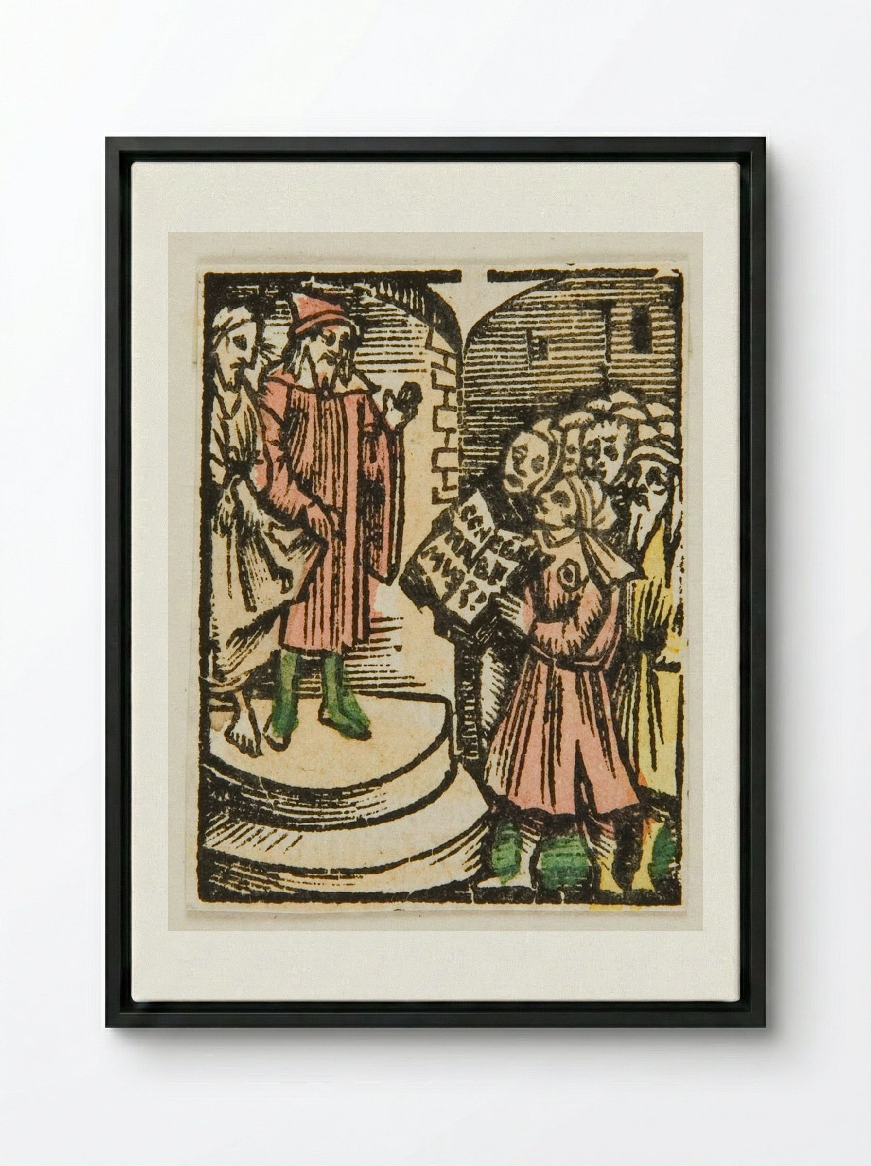The Reading of the Verdict - Urs Graf - Framed Canvas Black