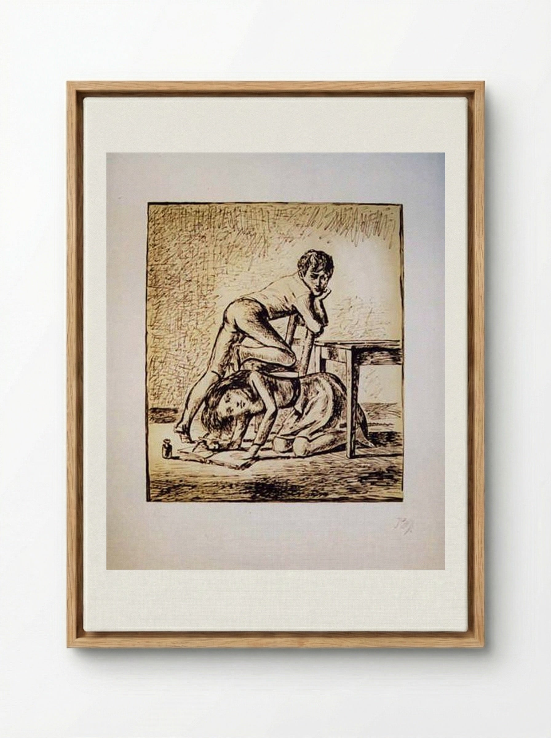 Cathy - Balthus - Framed Canvas Wood