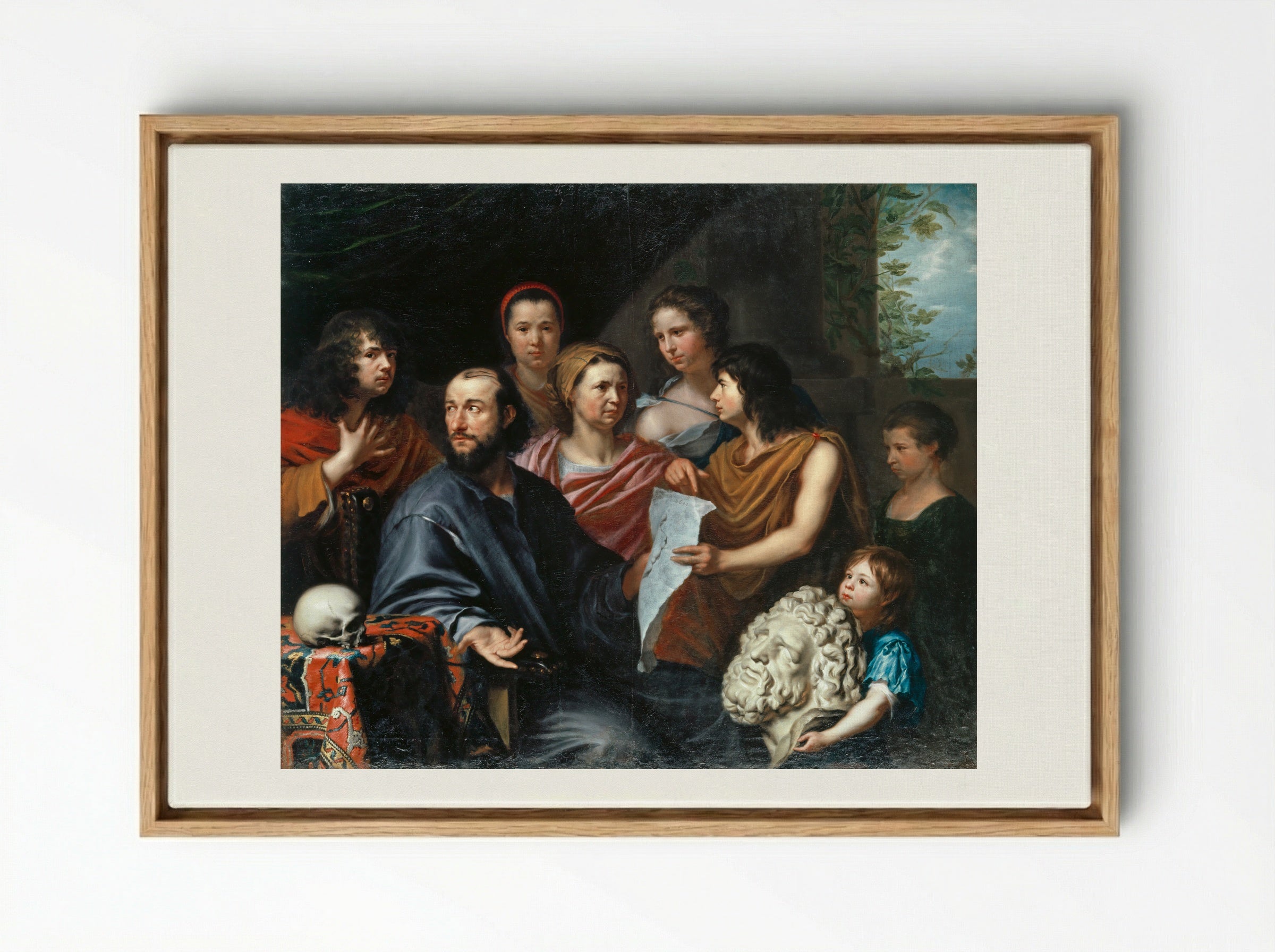 Self-Portrait with Family - Matthäus Merian (I) - Framed Canvas Wood