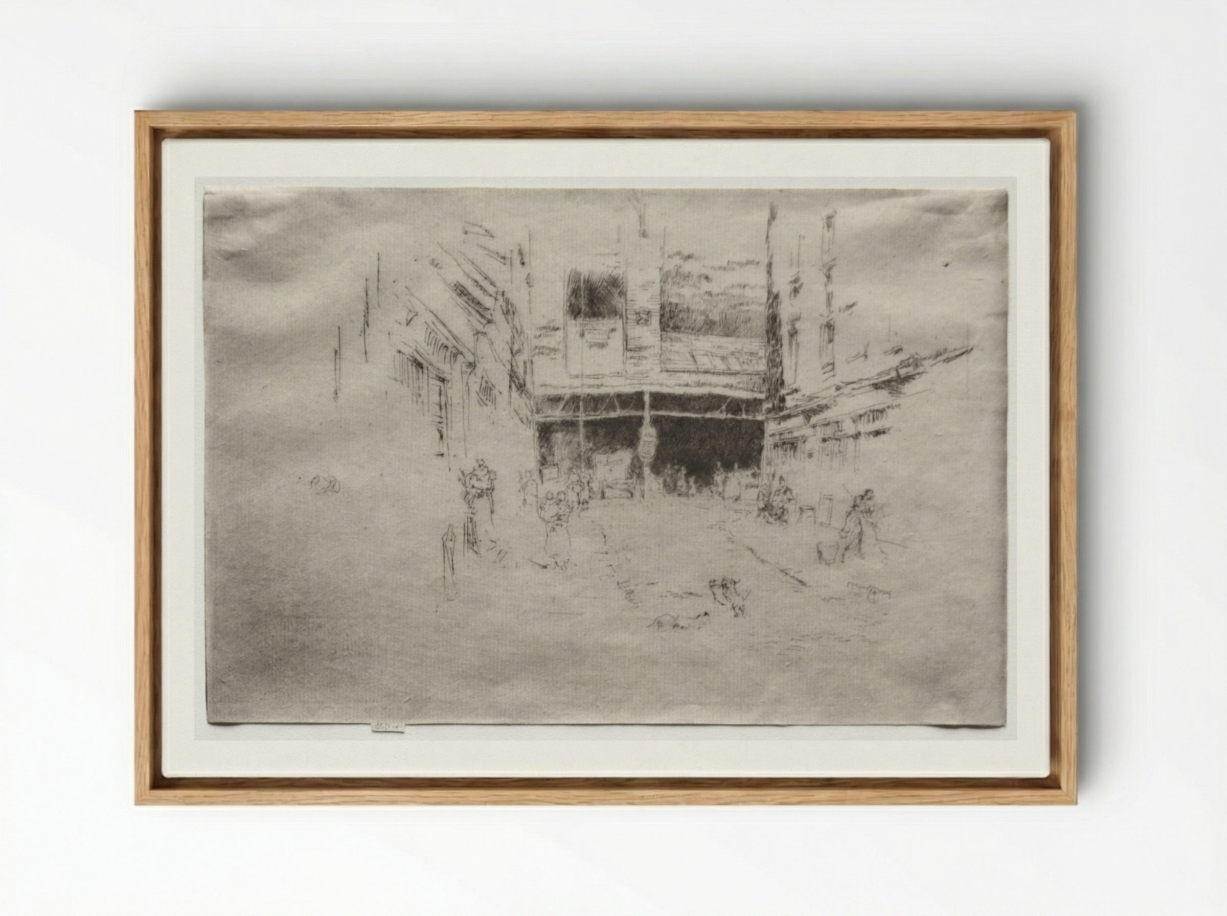 Clothes Exchange, No. 1 - James McNeill Whistler - Framed Canvas Wood