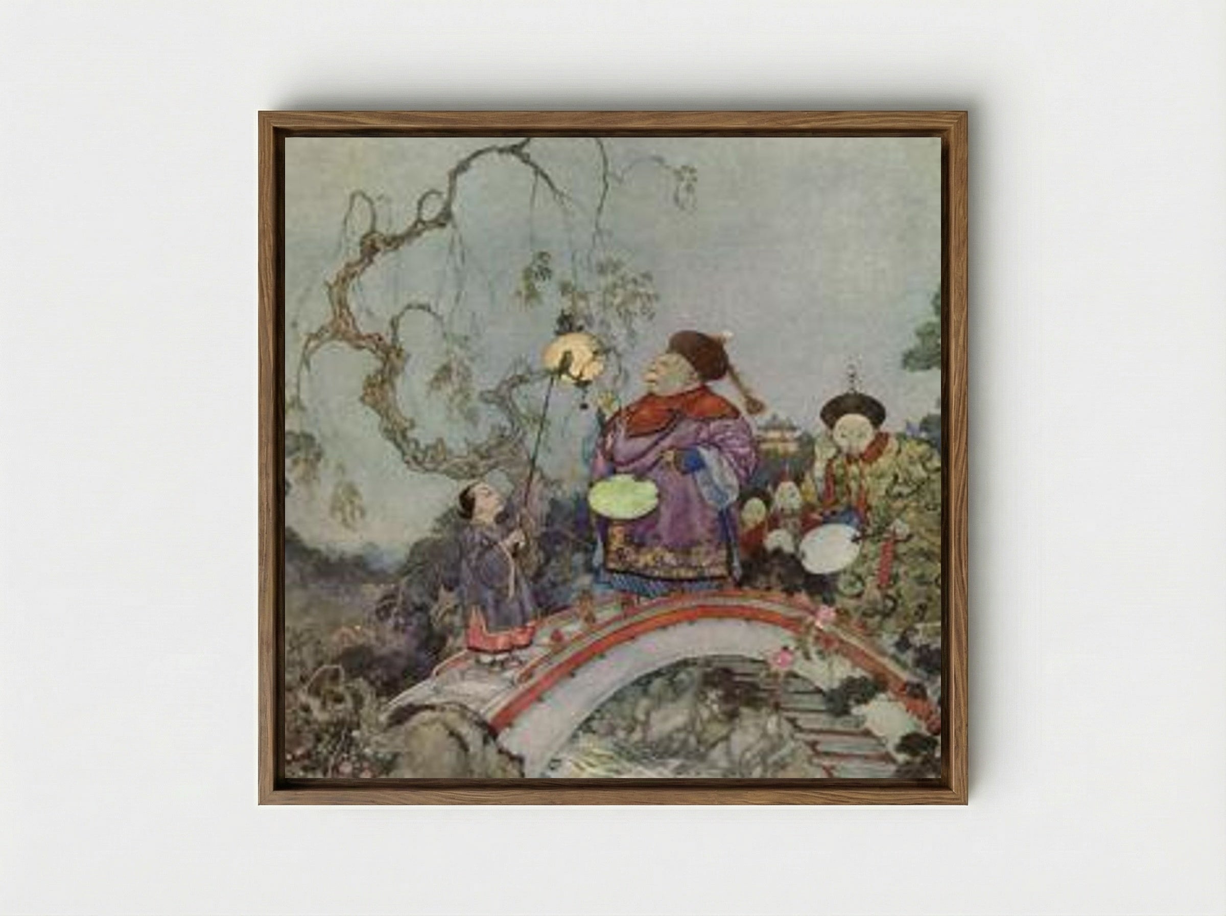 The Gentleman-in-Waiting (The Nightingale) - Edmund Dulac - Framed Canvas Wood
