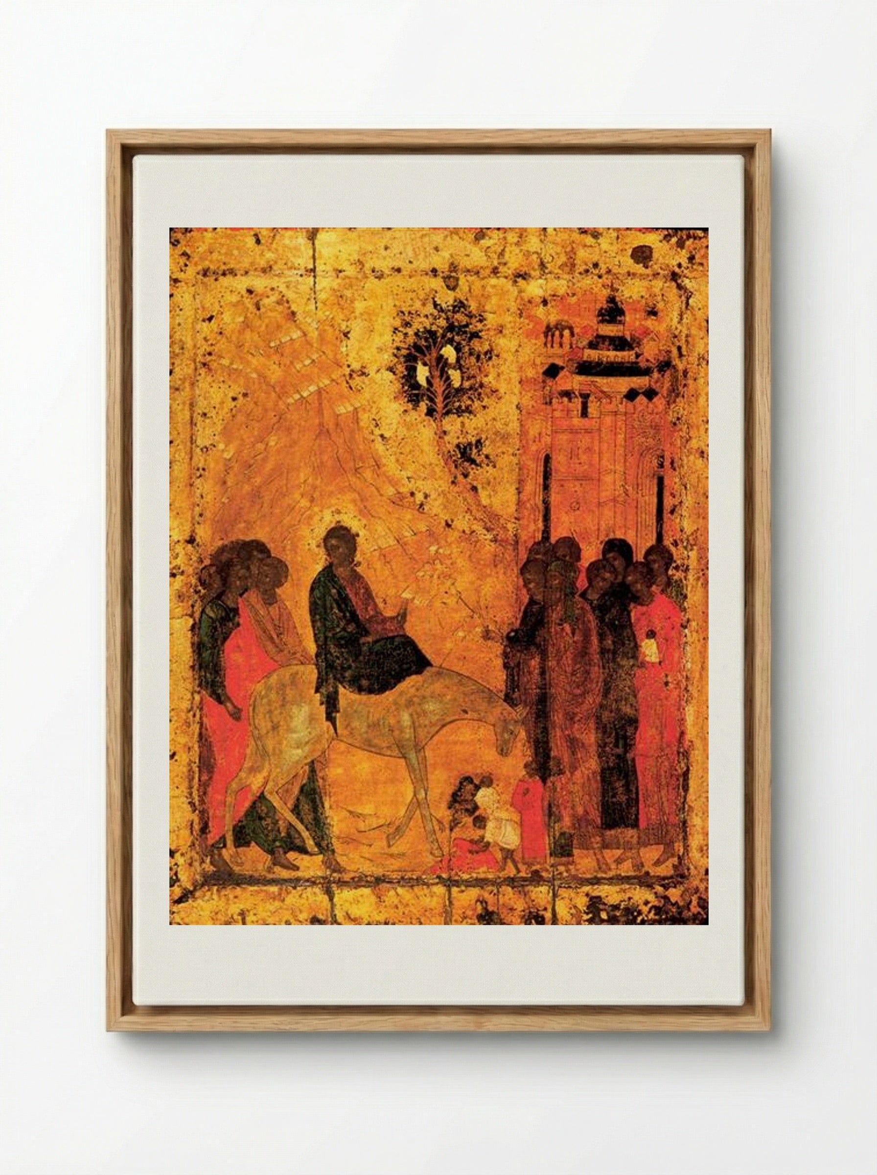 Entry into Jerusalem - Andrei Rublev - Framed Canvas Wood